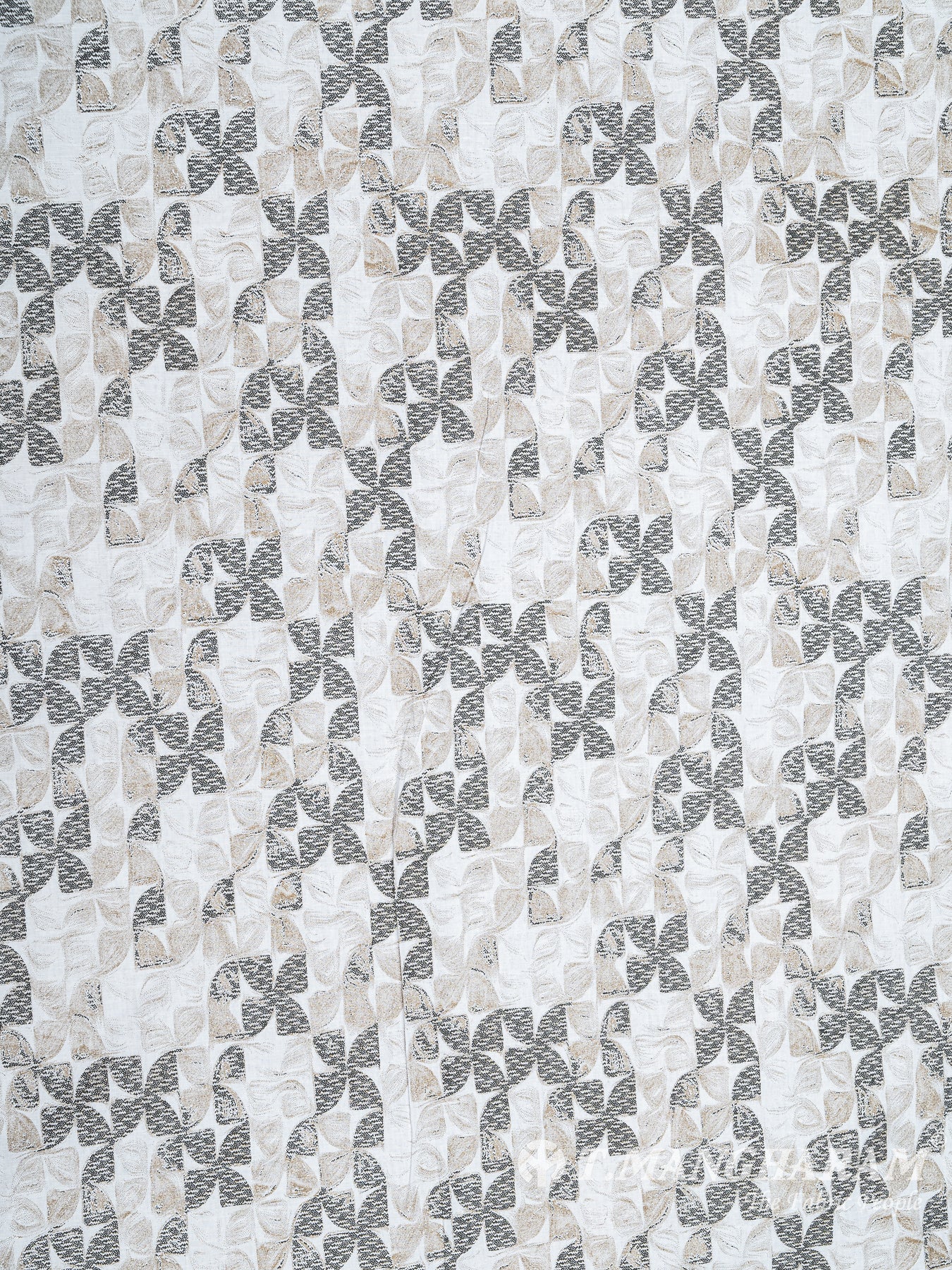 White Cotton Fabric - EC7987 view-3