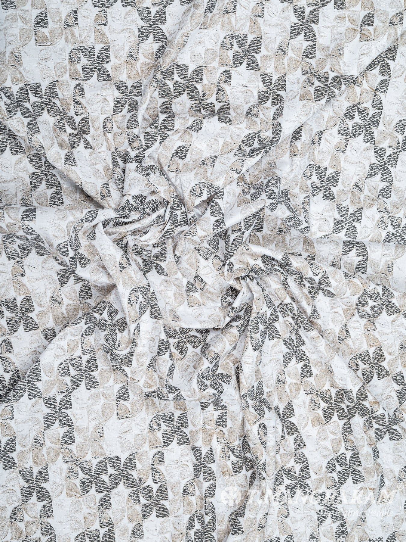 White Cotton Fabric - EC7987 view-4