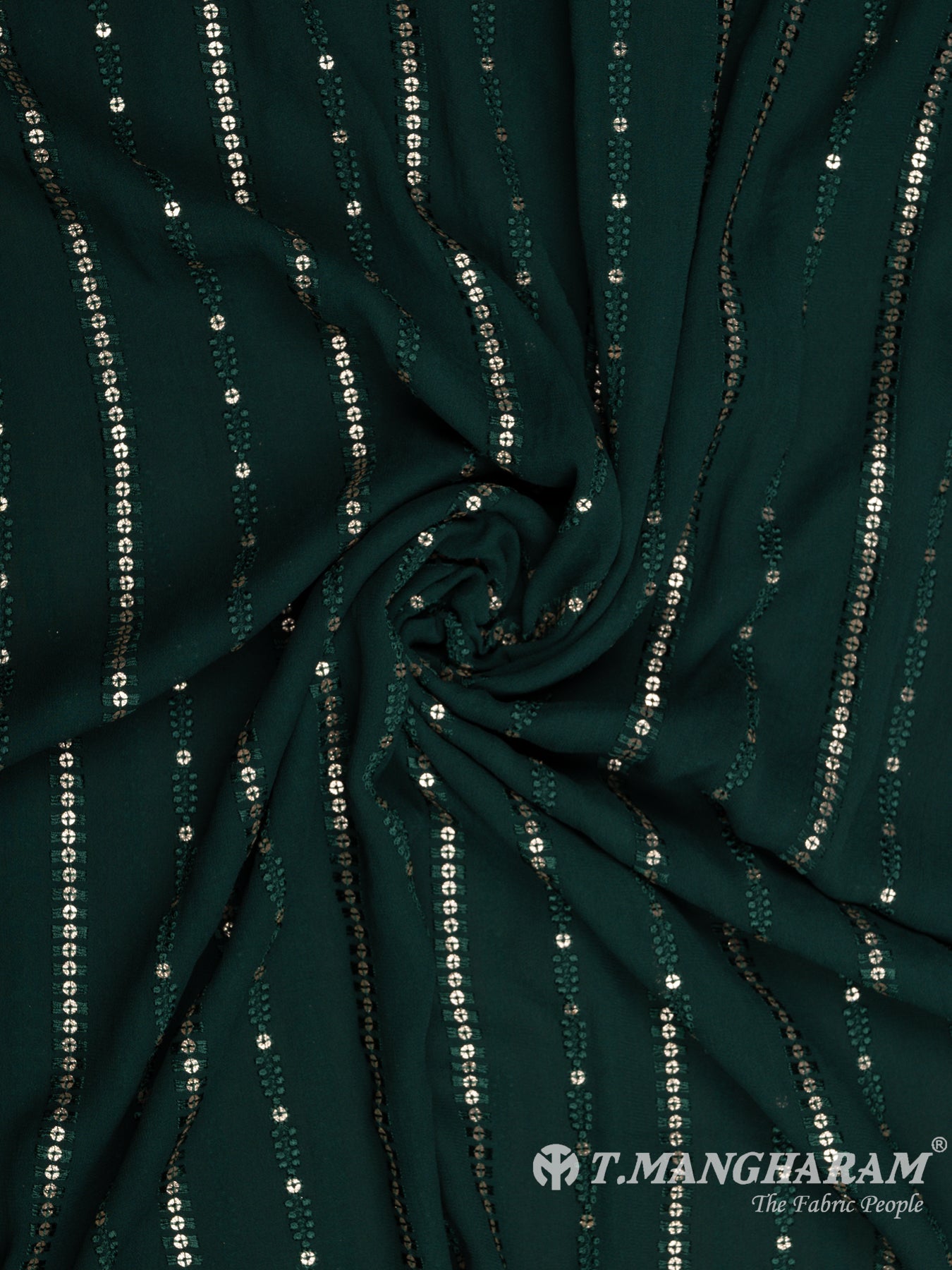 Green Georgette Fabric - EB6494 view-1