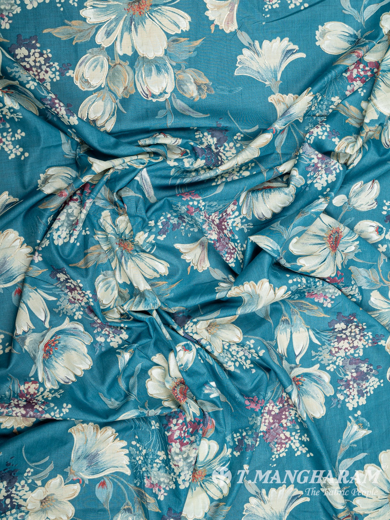 Blue Cotton Fabric - EB5893 view-4