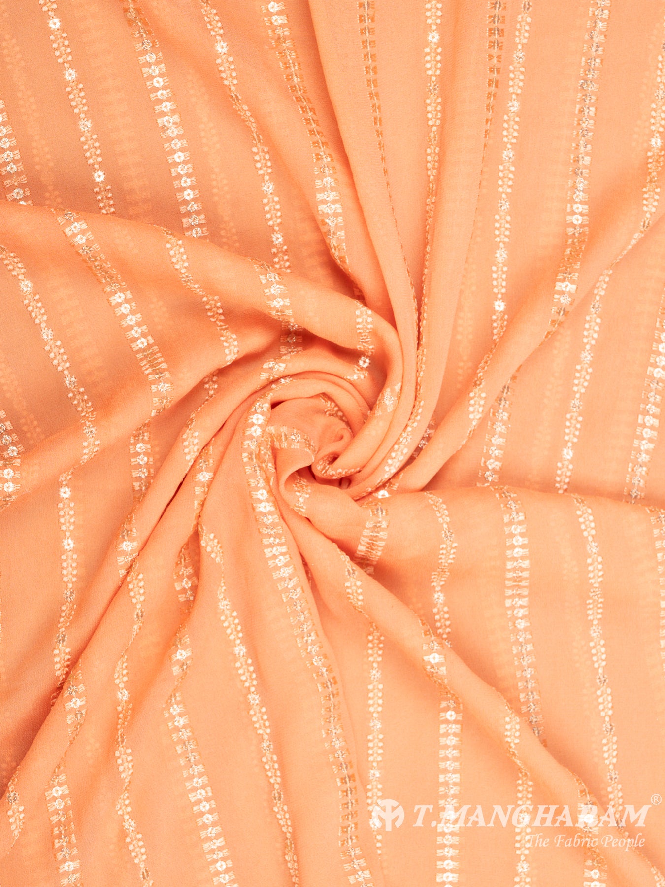 Peach Georgette Fabric - EB6498 view-1