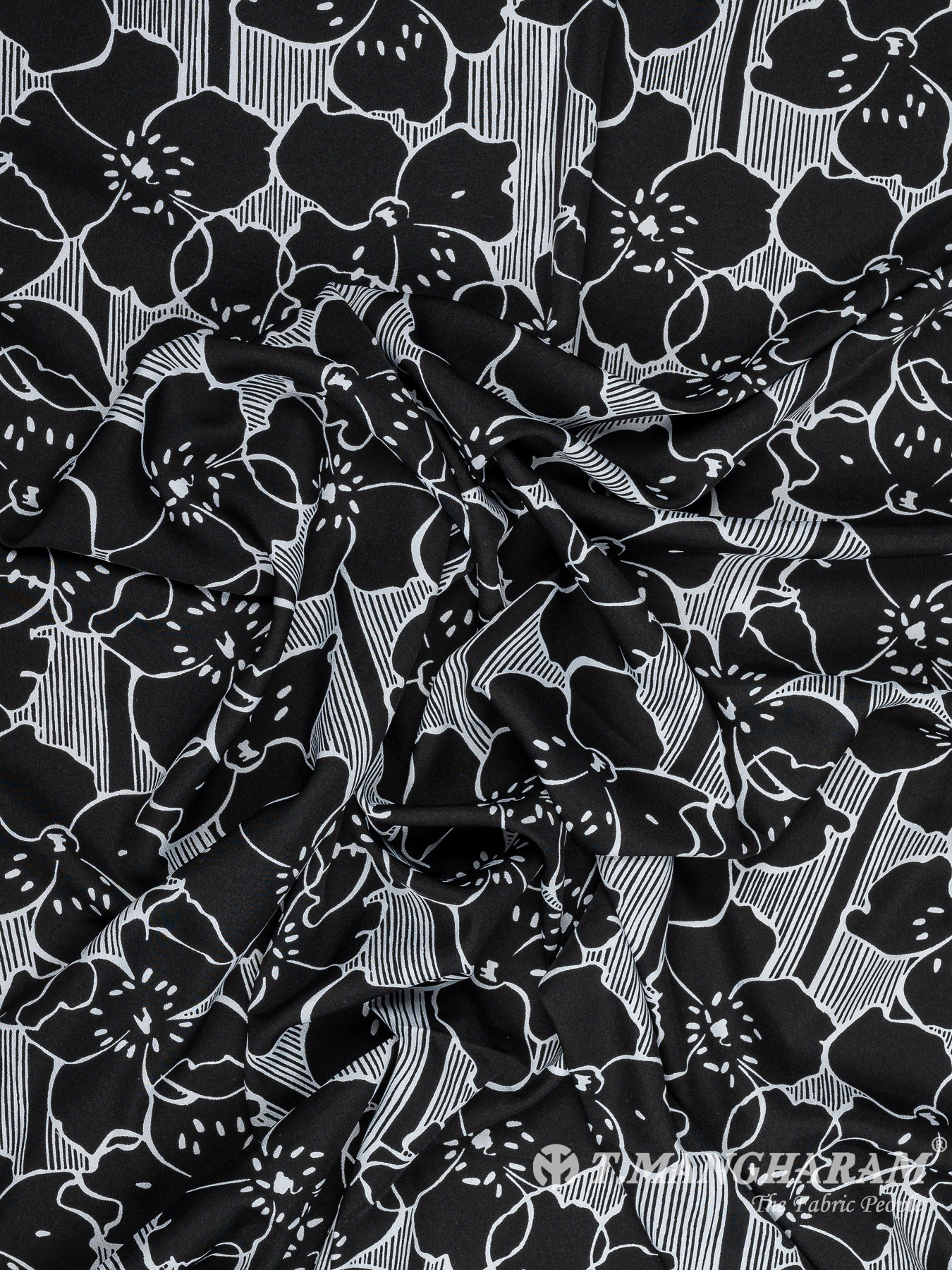 Black Crepe Fabric - EC10910