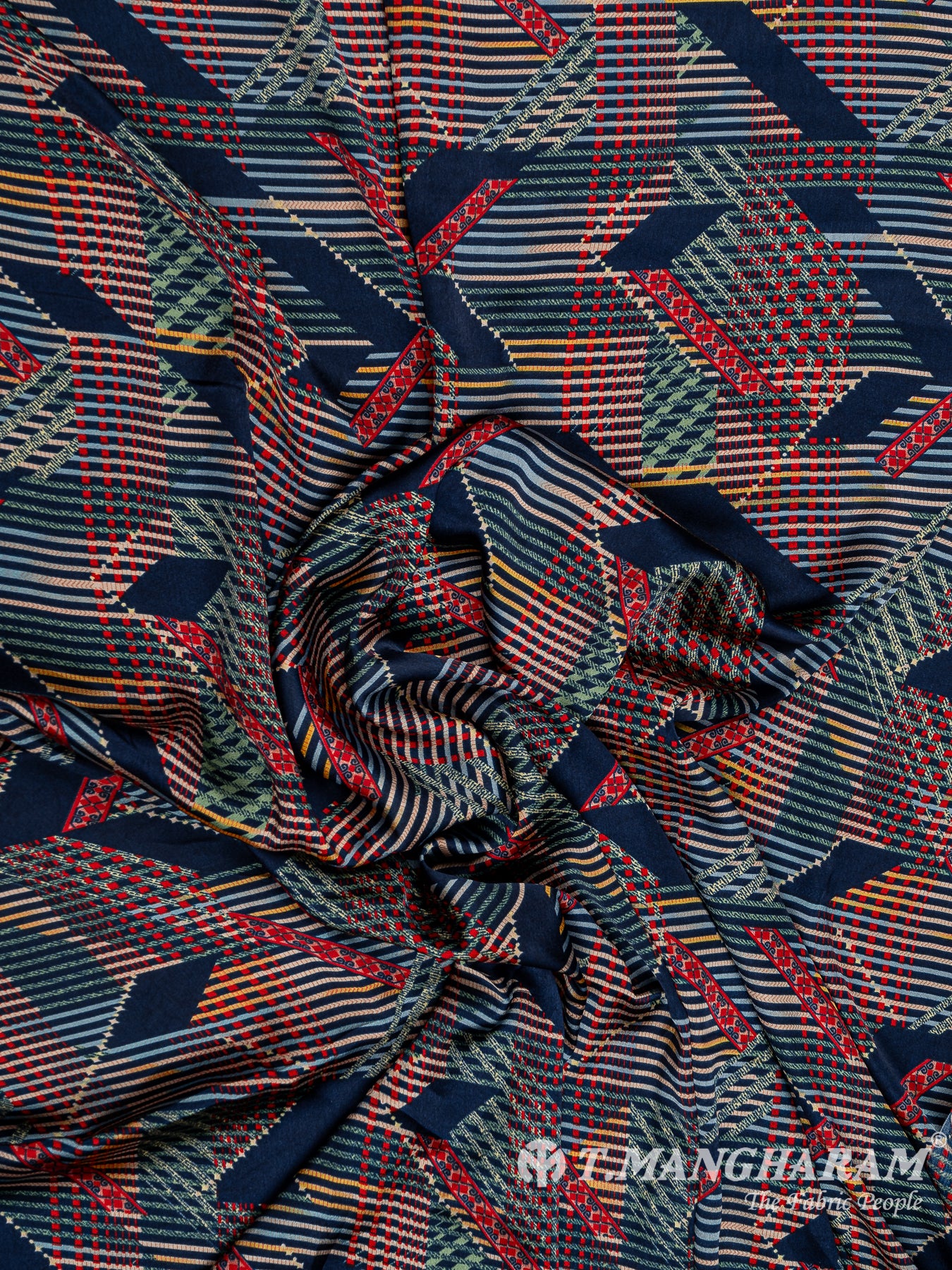 Multicolor Satin Fabric - EB5857 view-4