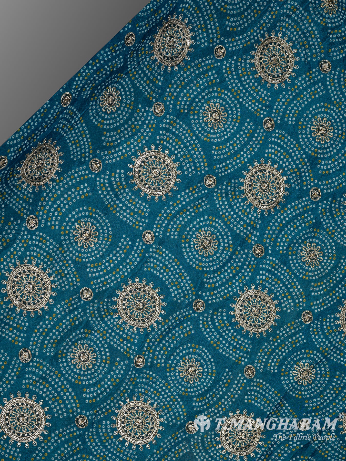 Blue Chinnon Silk Fabric - EA2954 view-2