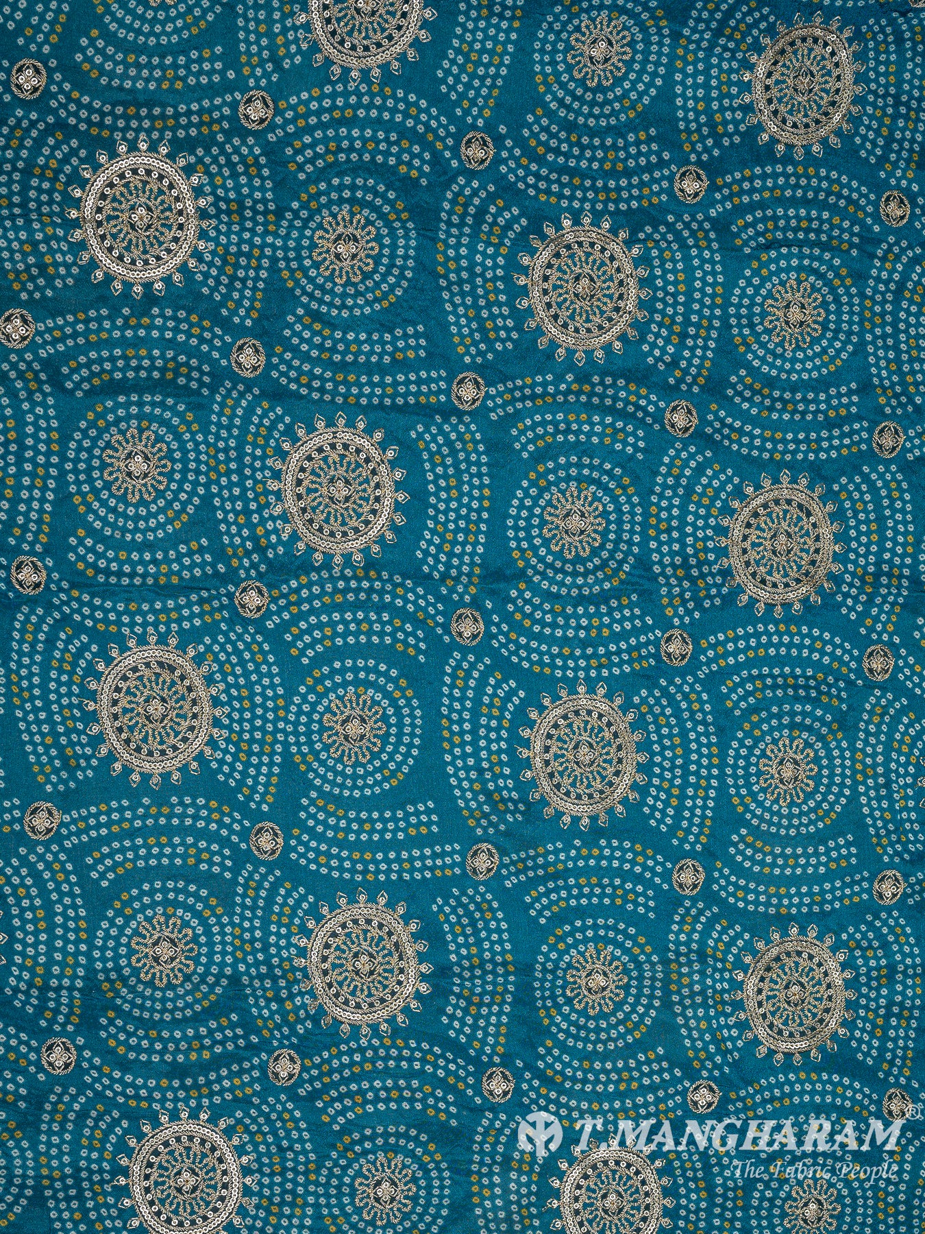 Blue Chinnon Silk Fabric - EA2954 view-3