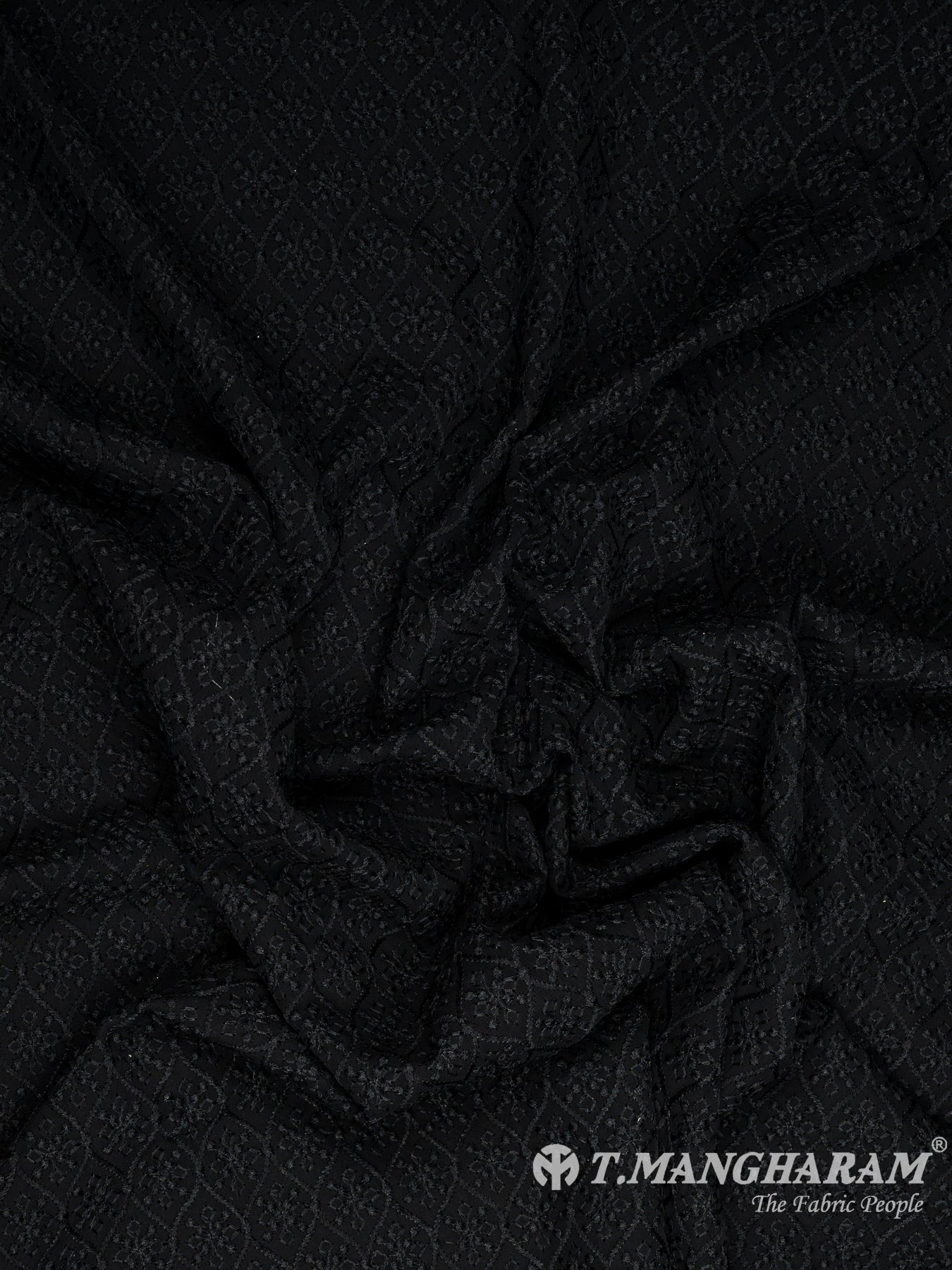 Black Georgette Fabric - EB7379 view-4