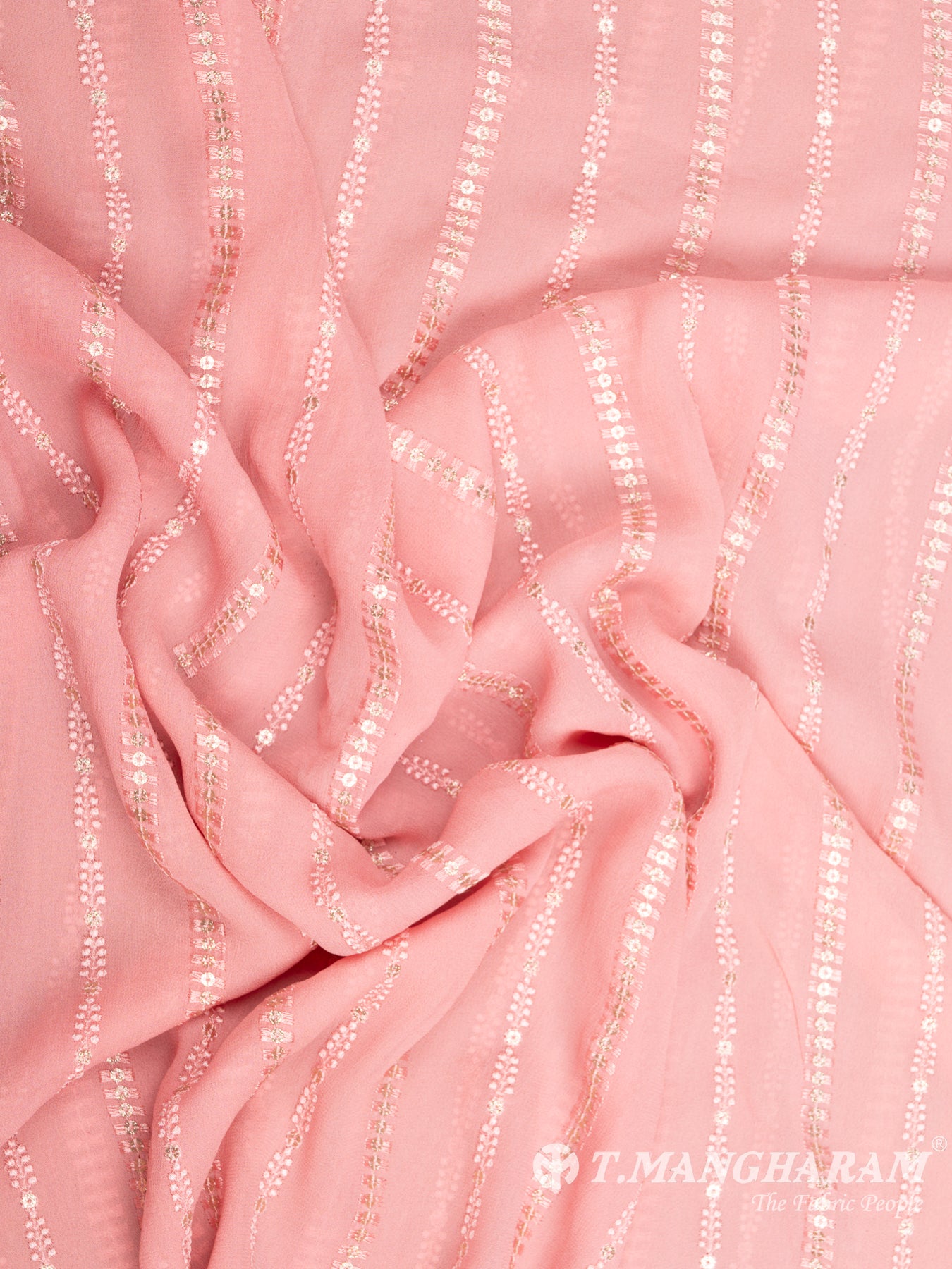 Pink Georgette Fabric - EB6500 view-4