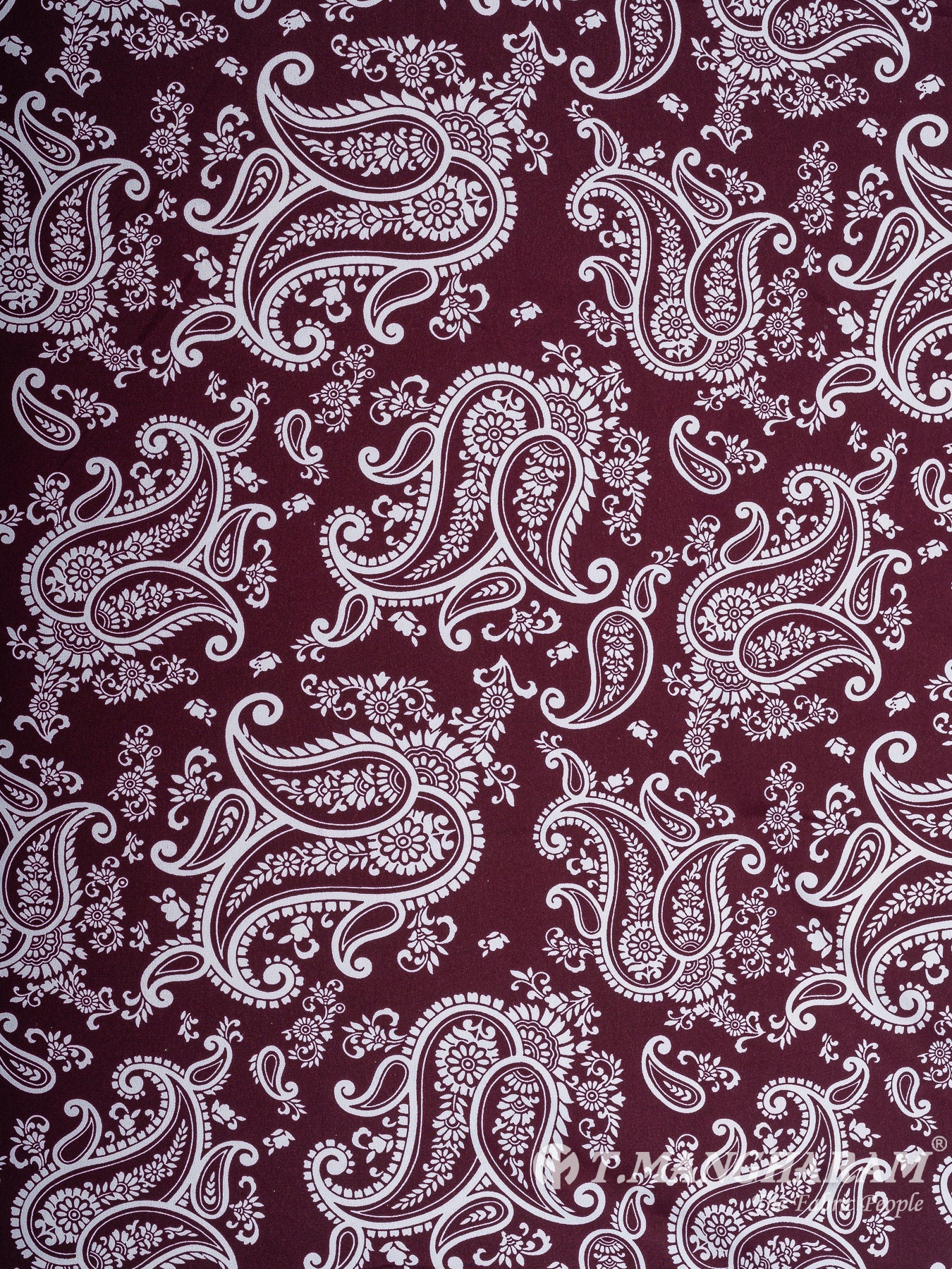 Maroon Crepe Fabric - EC10896