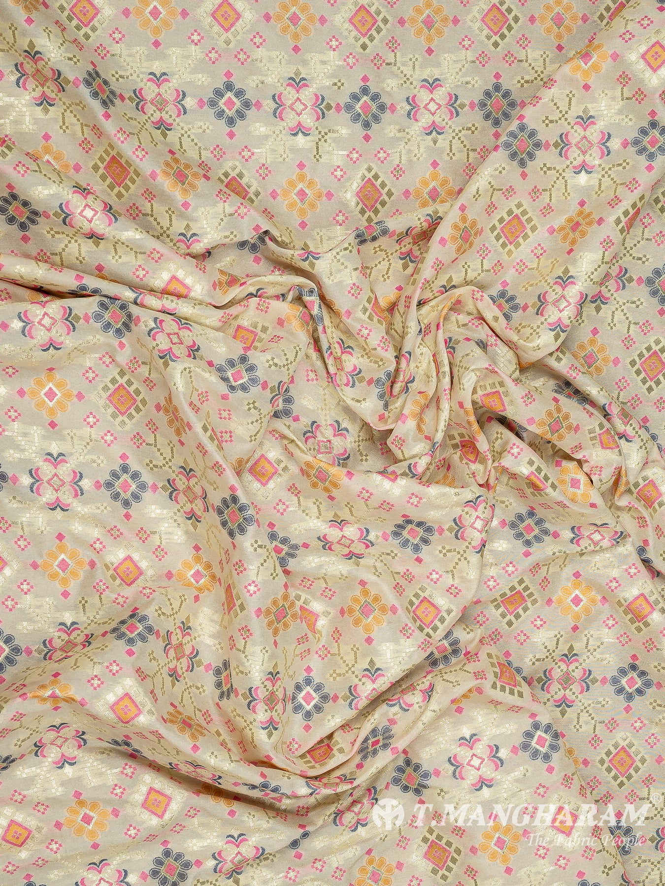 Cream Banaras Fabric - EB8581 view-4