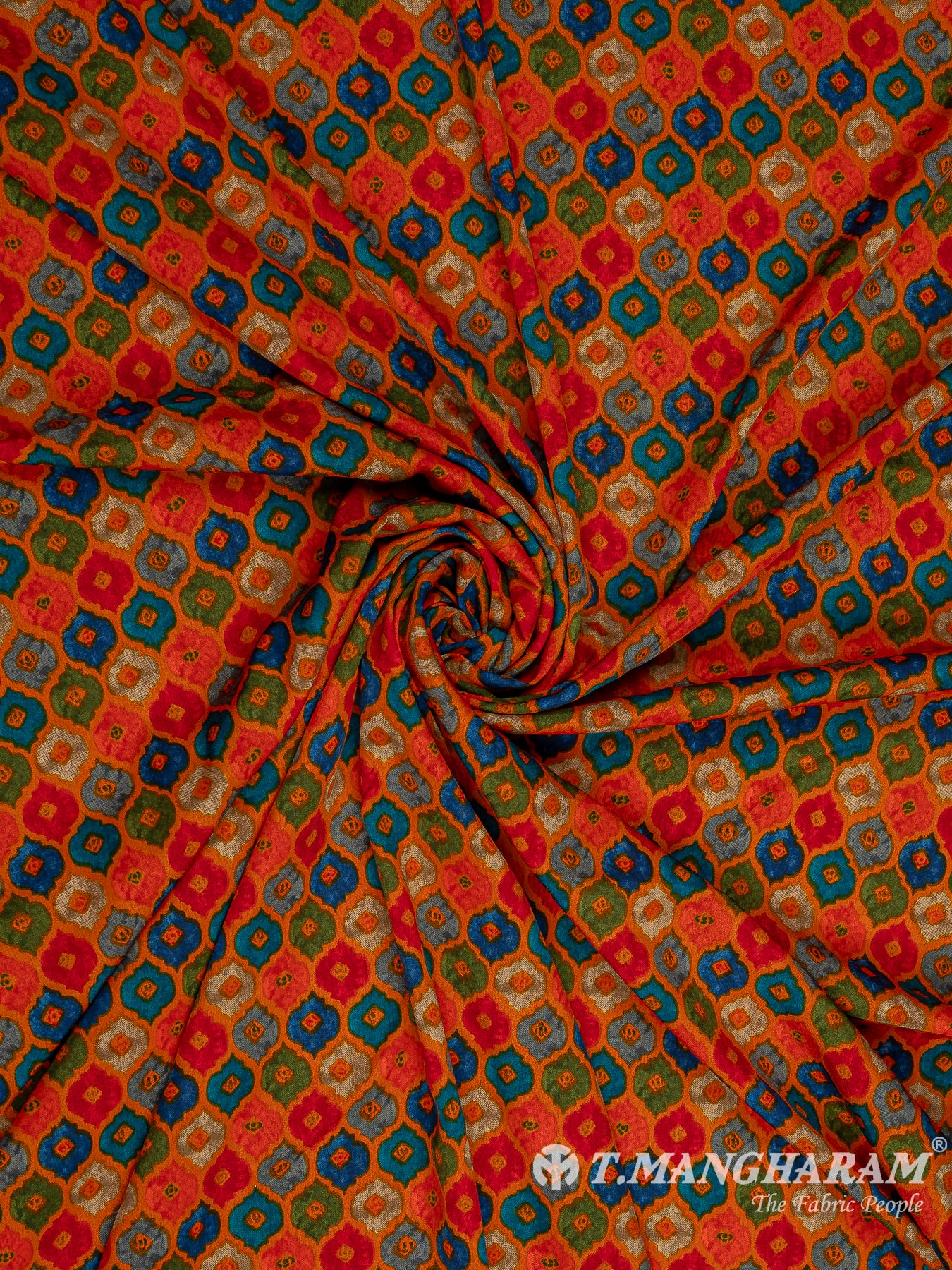 Orange Crepe Fabric - EB6866 view-1