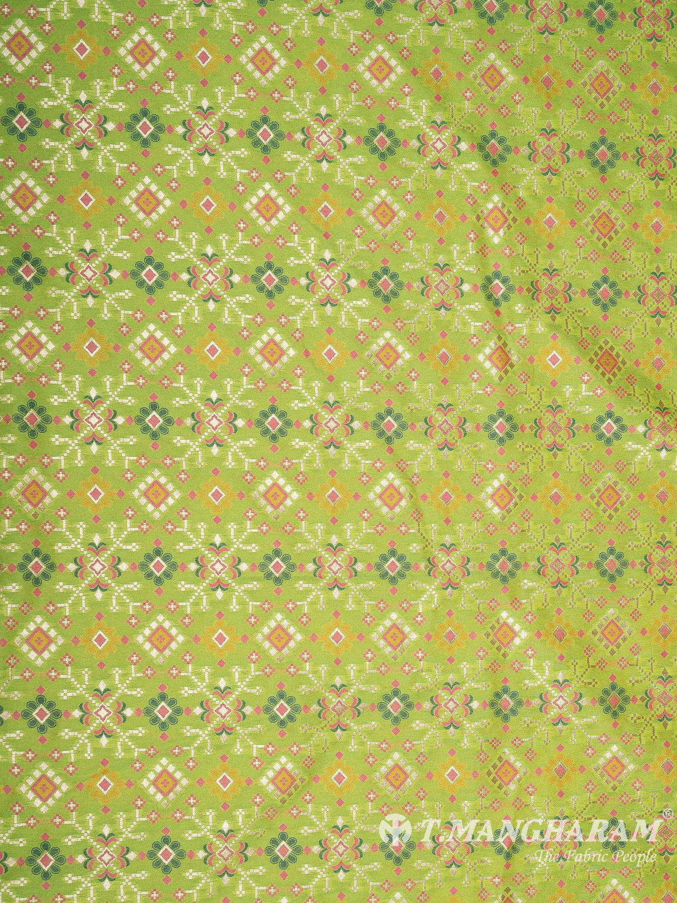 Green Banaras Fabric - EB6588 view-4