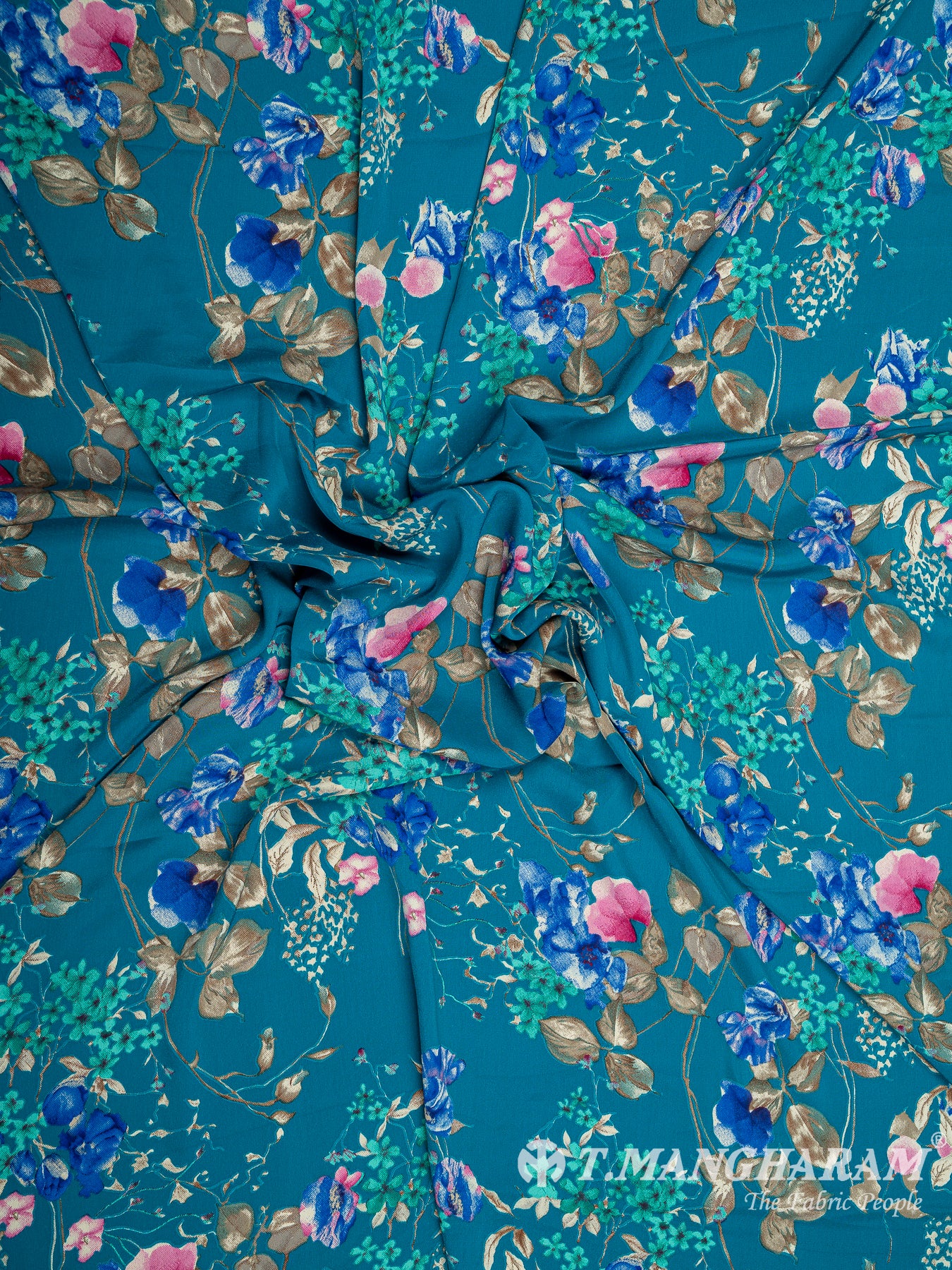 Blue Crepe Fabric - EB5928 view-4