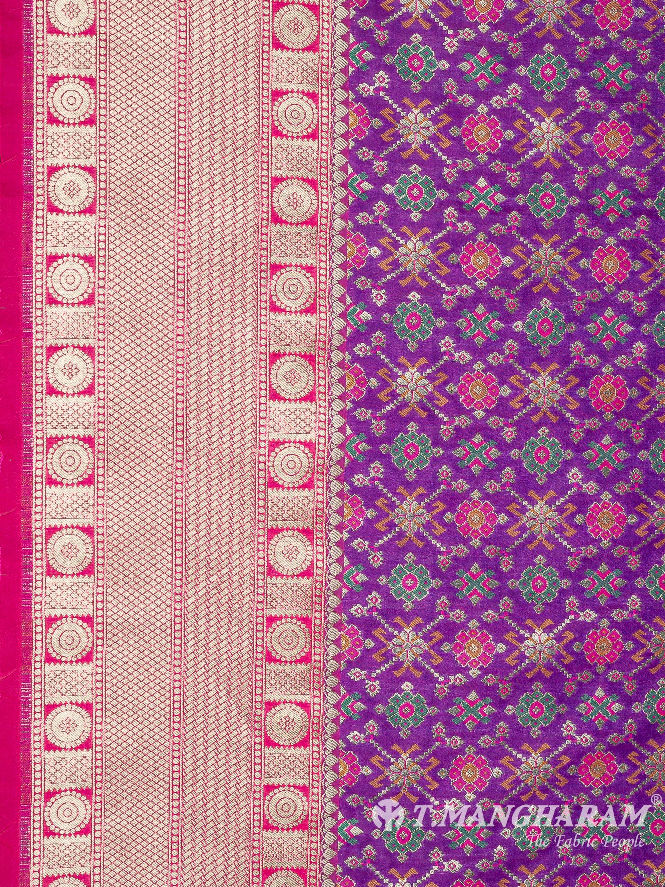 Purple Banaras Fabric - EB6584 view-3