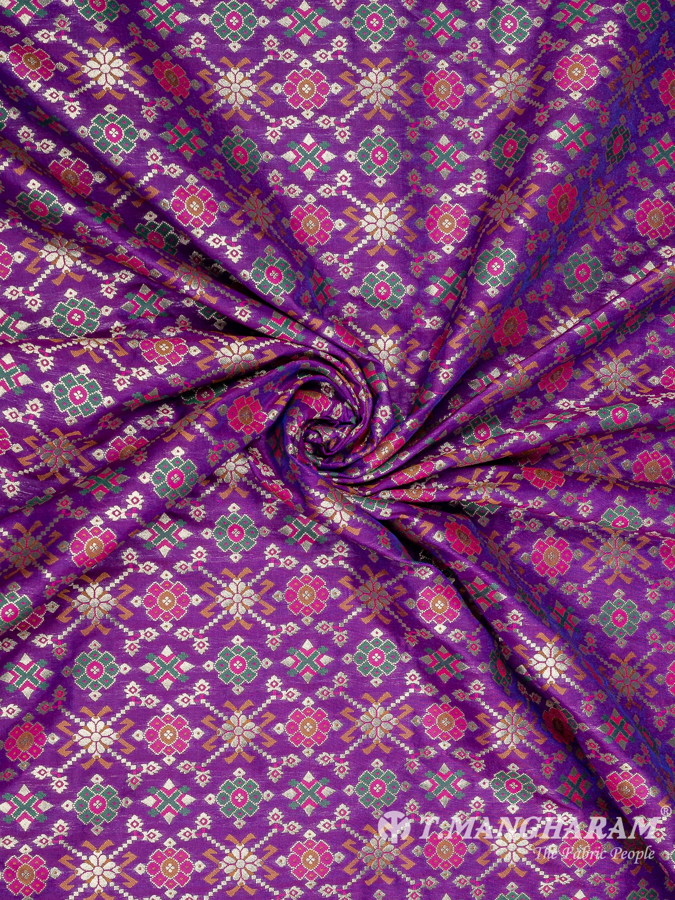 Purple Banaras Fabric - EB6584 view-1
