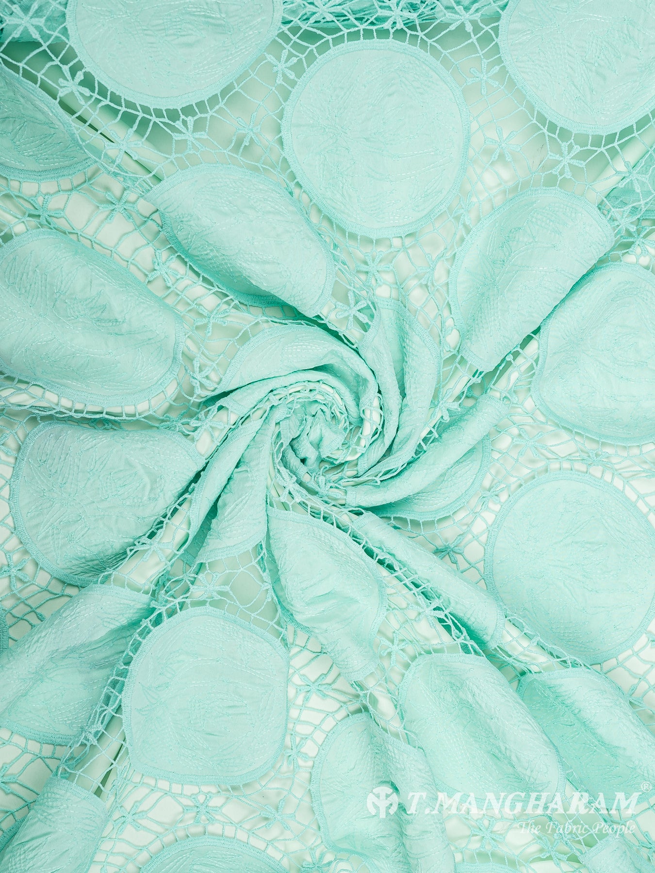 Green Fancy Net Fabric - EC9317 view-1