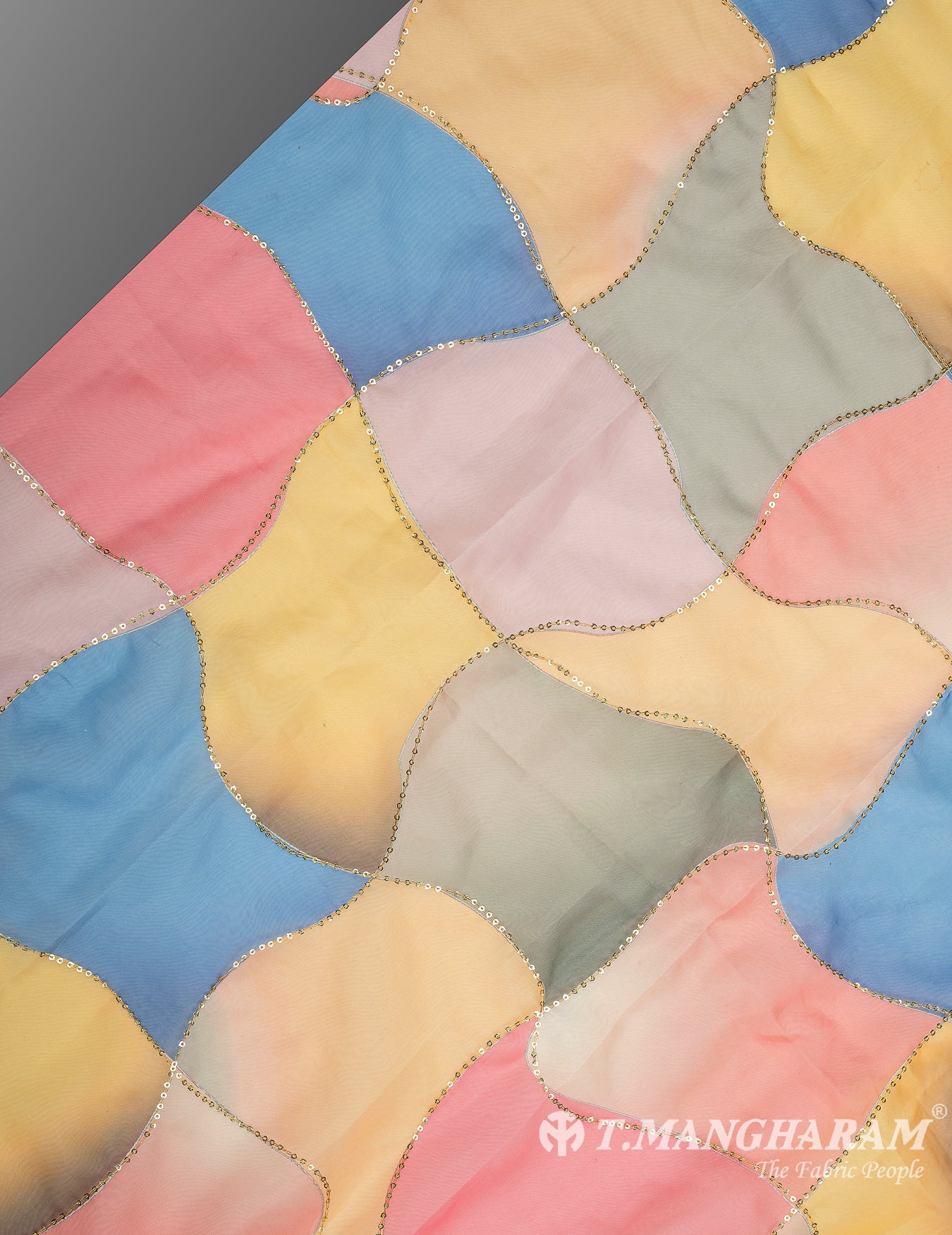 Multicolor Organza Tissue Fabric - EC9823 view-2