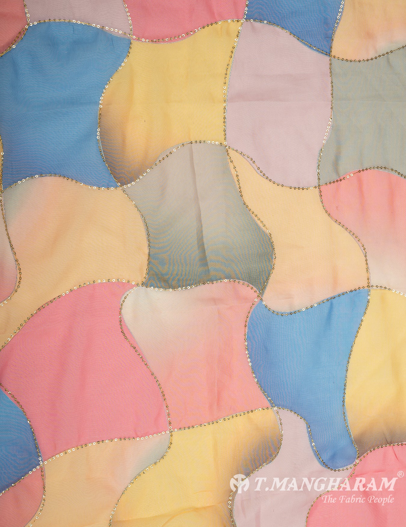 Multicolor Organza Tissue Fabric - EC9823 view-3