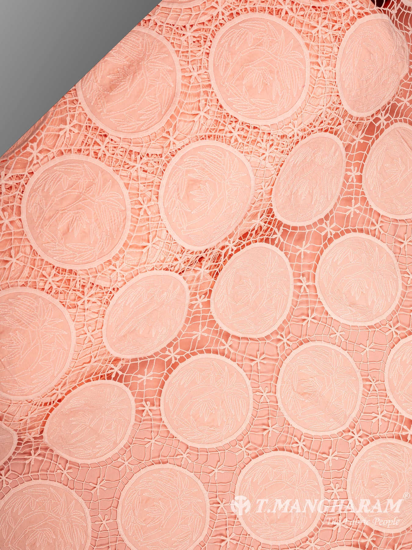 Peach Fancy Net Fabric - EC9318 view-2