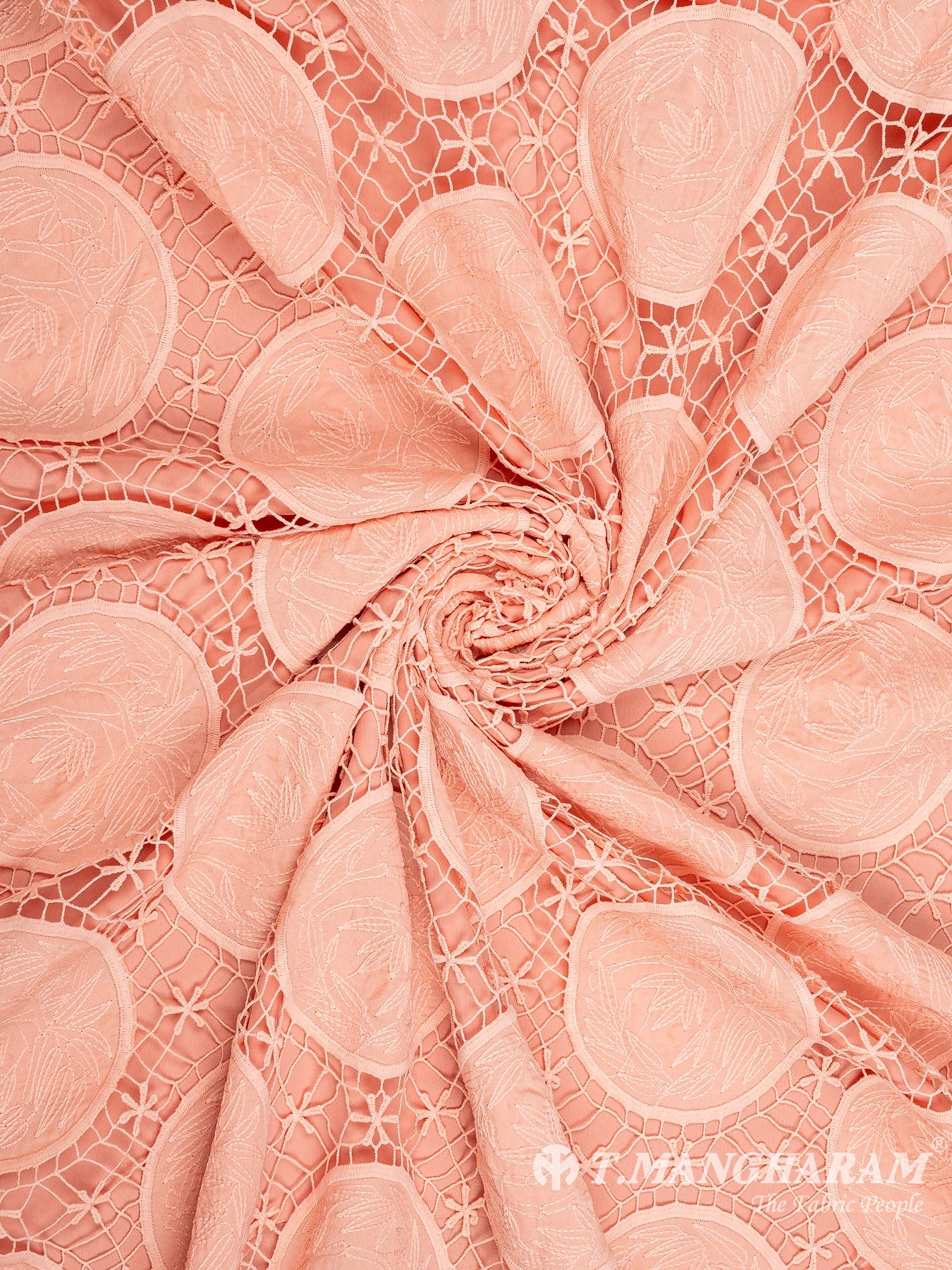 Peach Fancy Net Fabric - EC9318 view-1