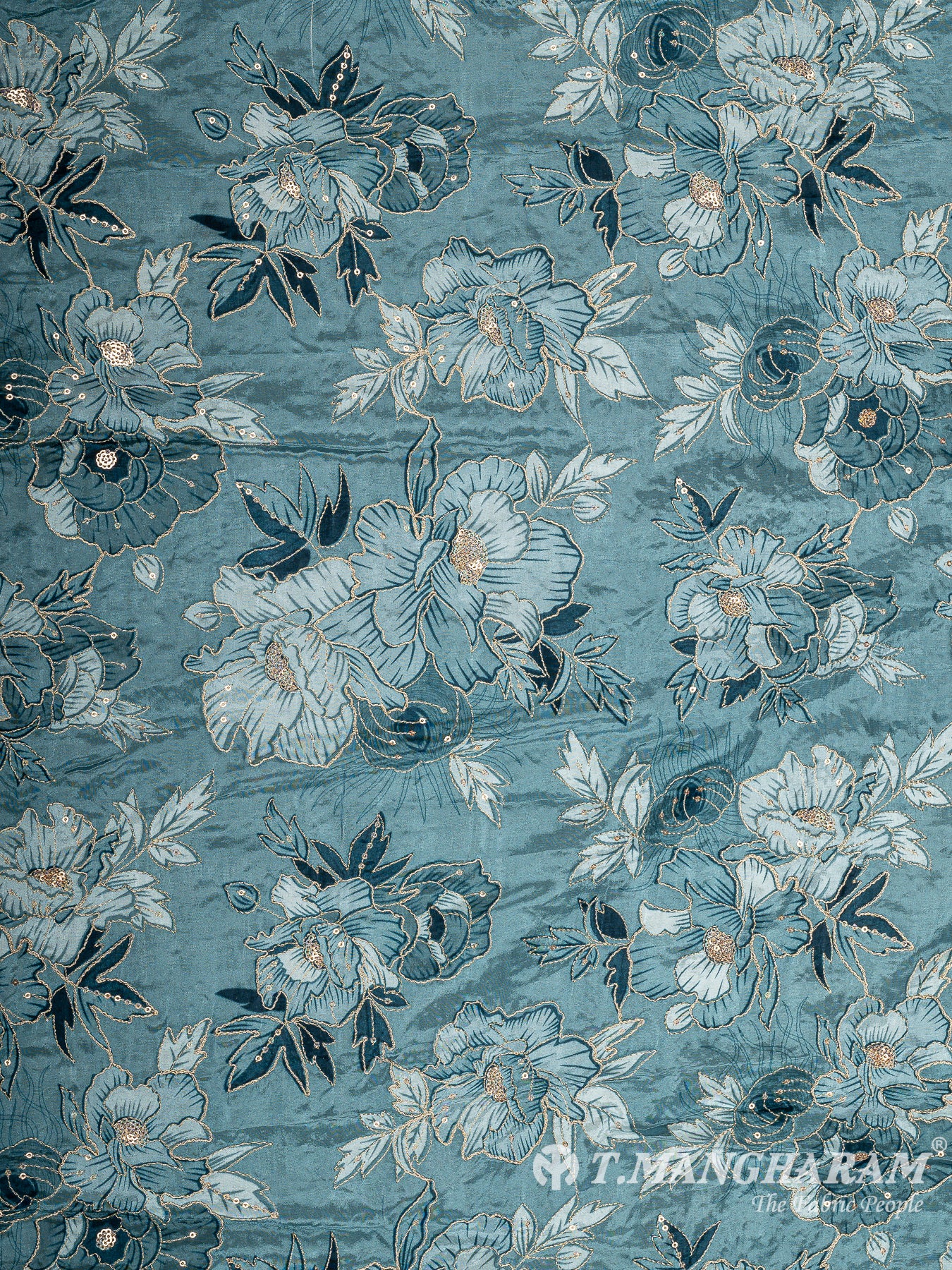 Blue Crepe Fabric - EB7868 view-3