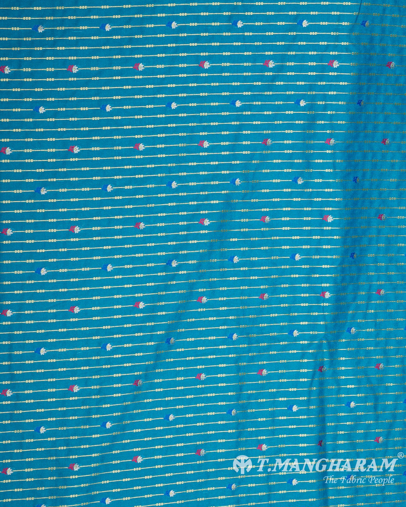 Blue Banaras Fabric - EC9479 view-3