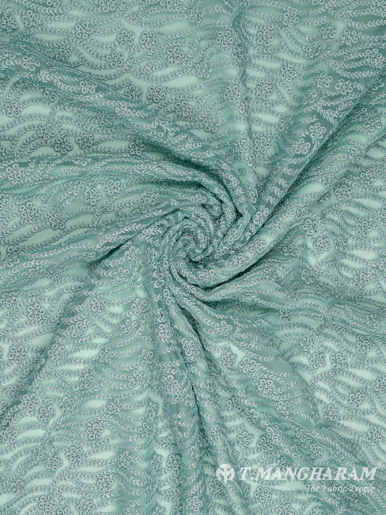 Green Fancy Net Fabric - EB7314 view-1