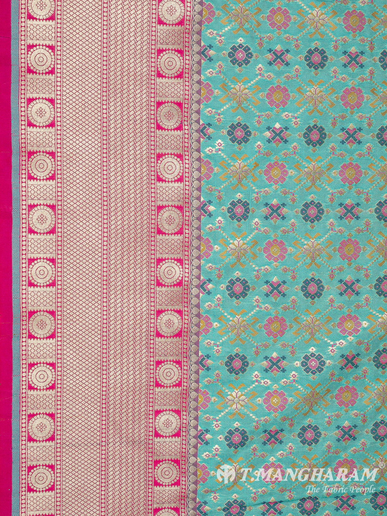 Green Banaras Fabric - EB6580 view-3
