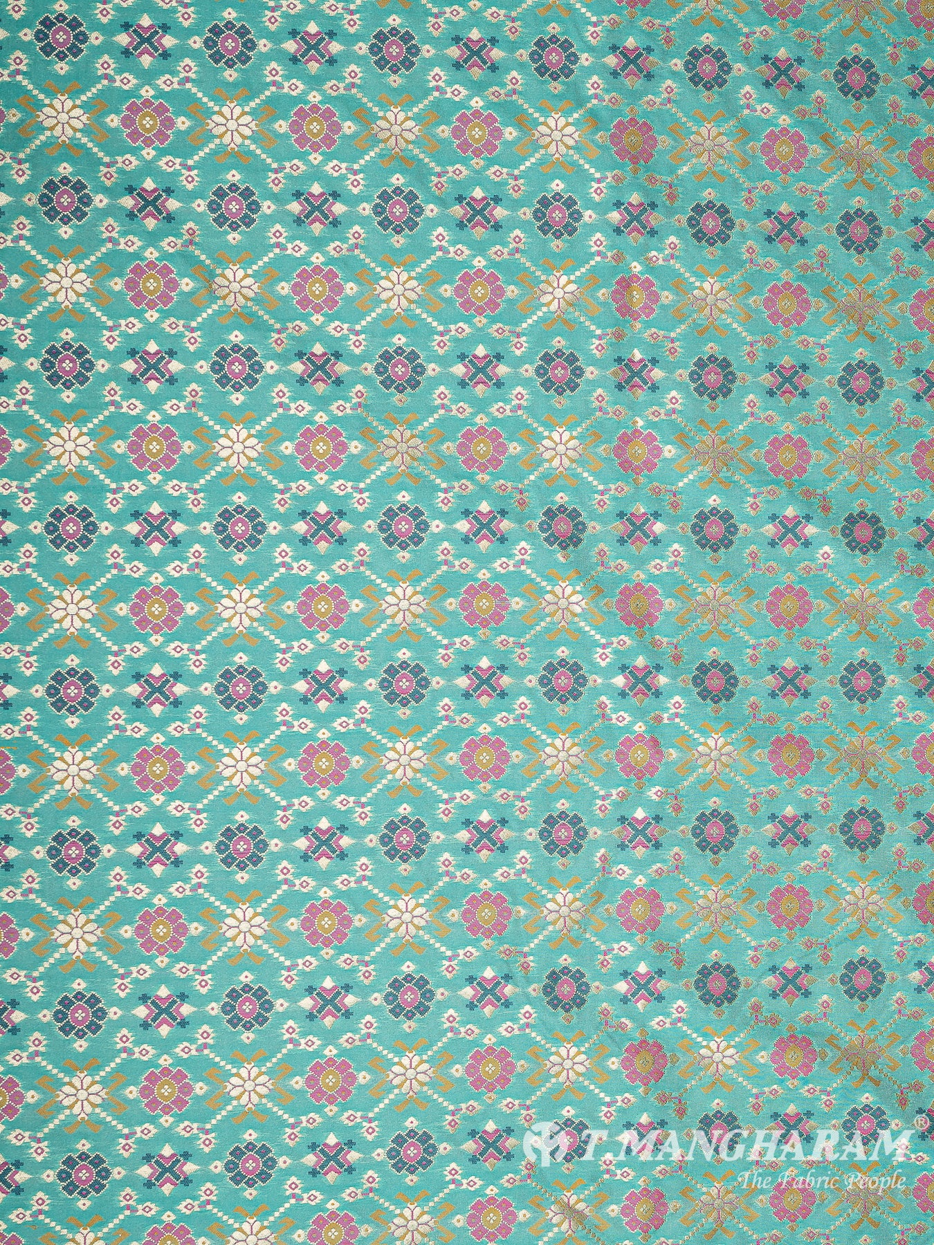 Green Banaras Fabric - EB6580 view-4
