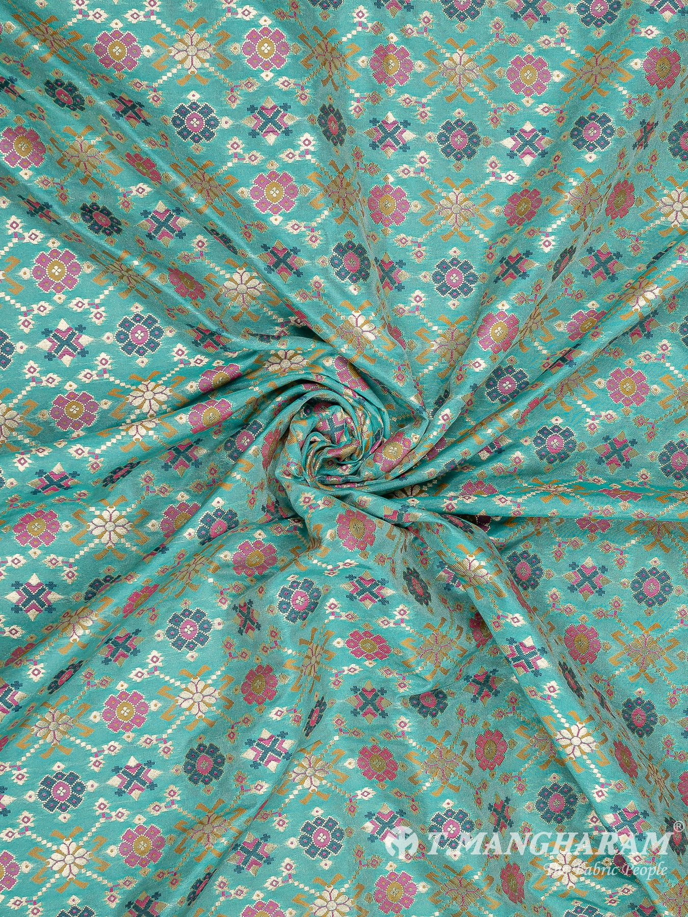 Green Banaras Fabric - EB6580 view-1