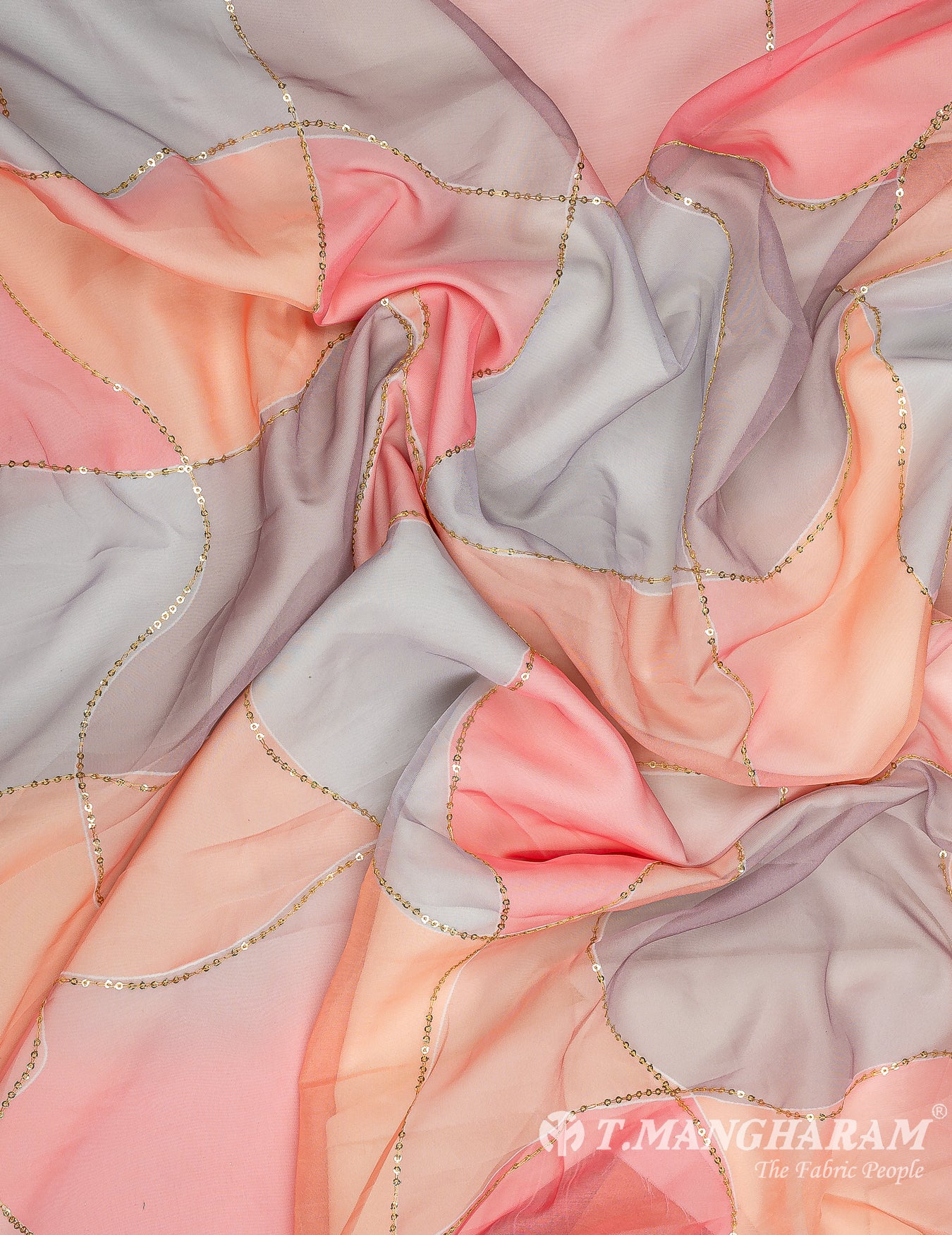 Multicolor Organza Tissue Fabric - EC9821 view-4