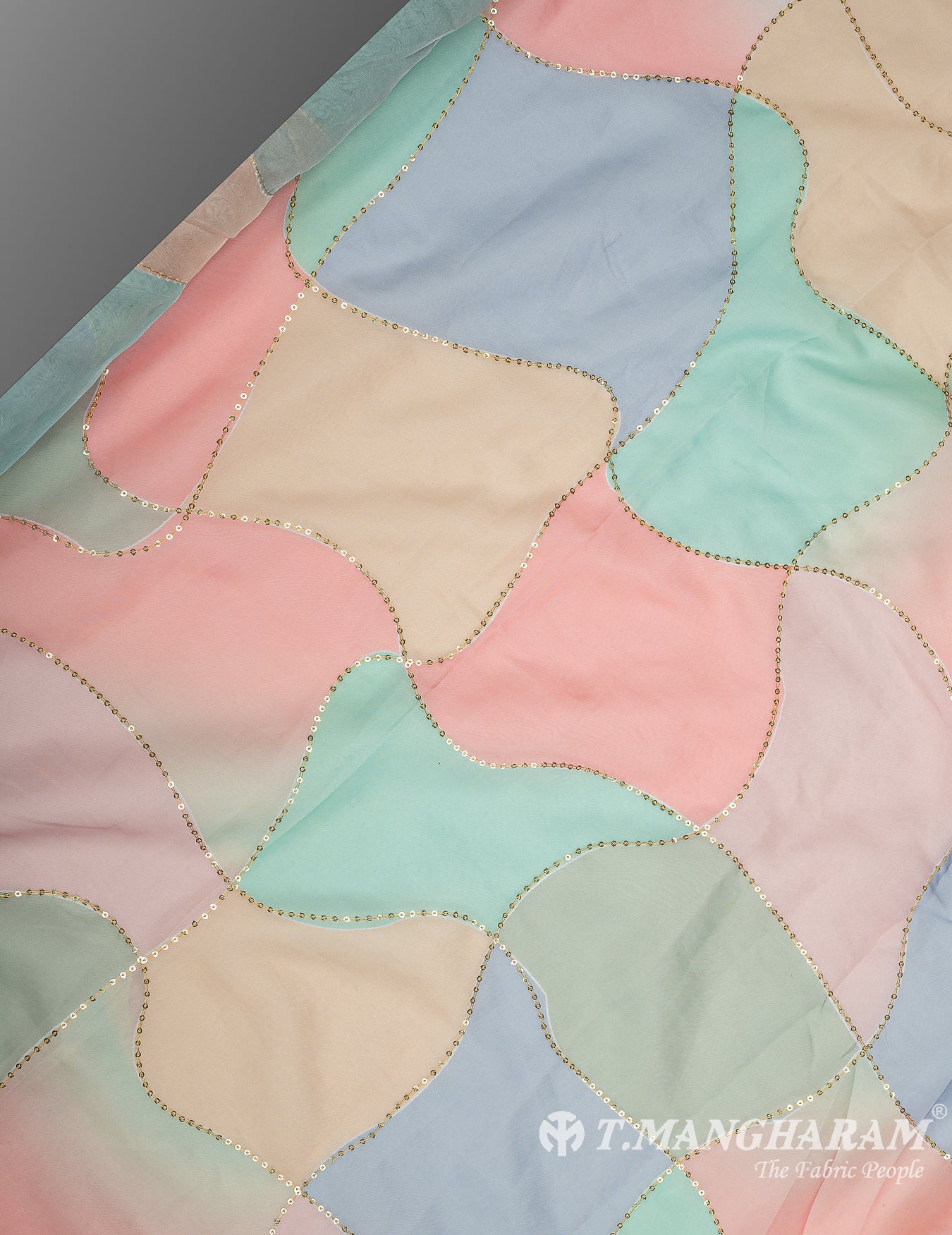 Multicolor Organza Tissue Fabric - EC9822 view-2