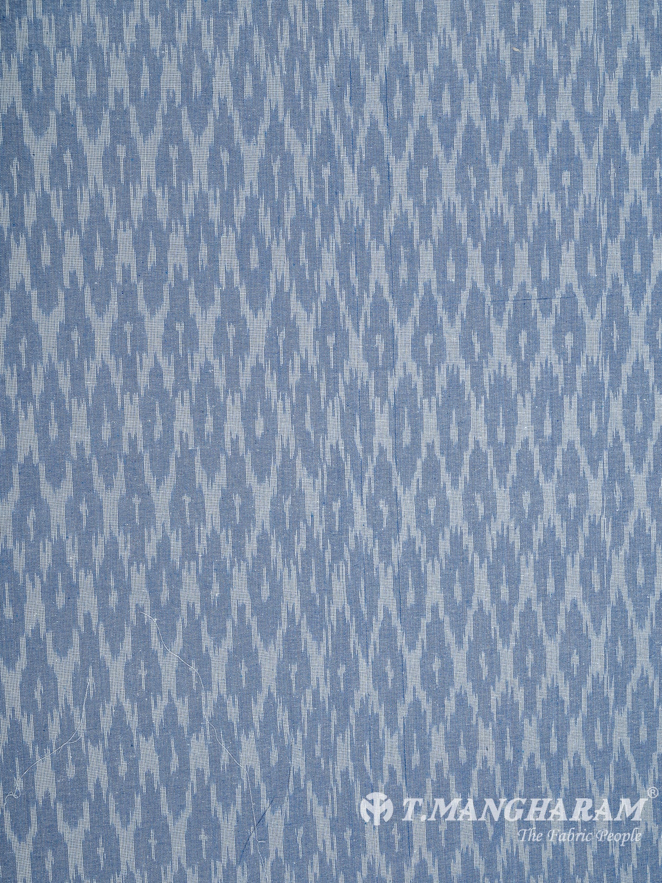 Blue Cotton Ikat Print Fabric - EB5842 view-3