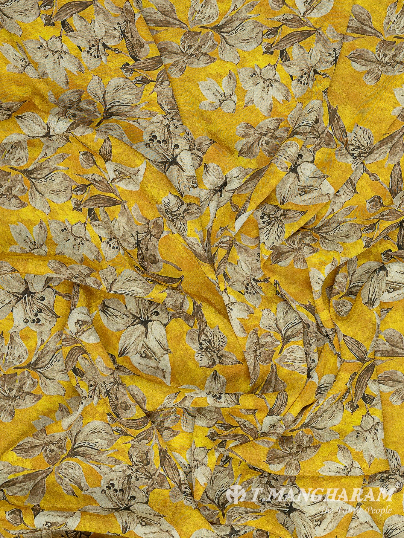 Yellow Crepe Fabric - EB8137 view-4