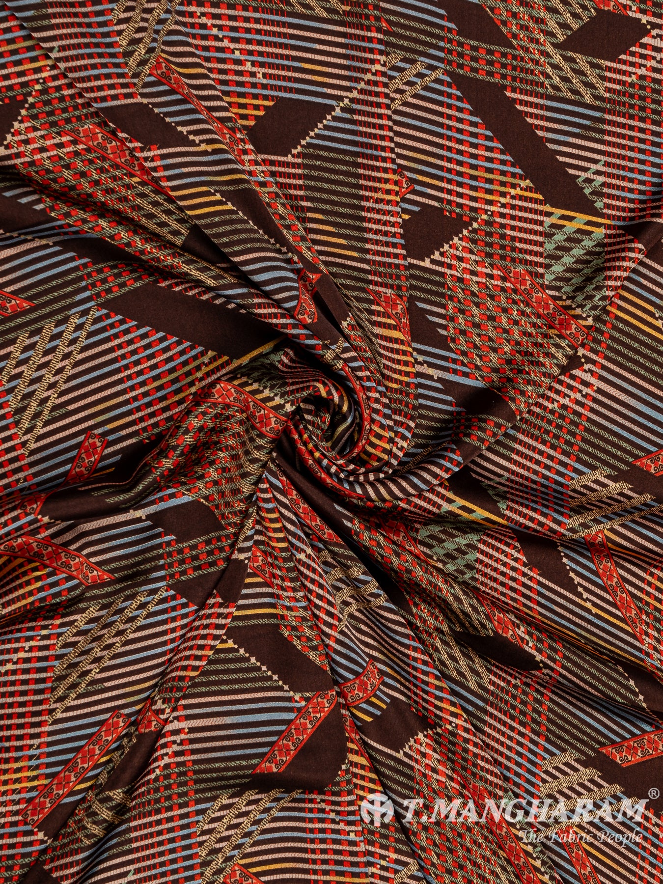 Multicolor Satin Fabric - EB5858 view-1