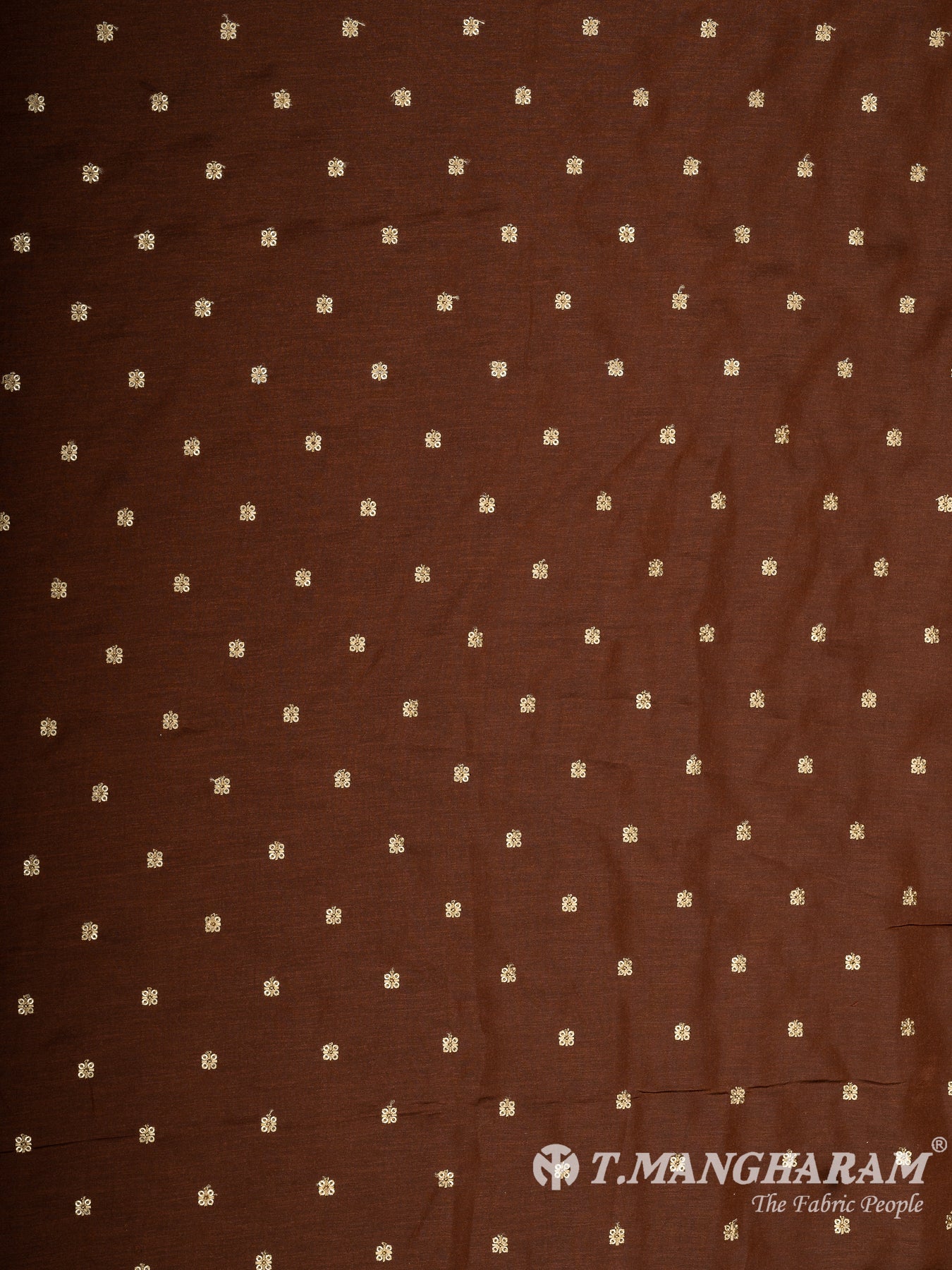 Brown Chinnon Silk Fabric - EC10702 view-3