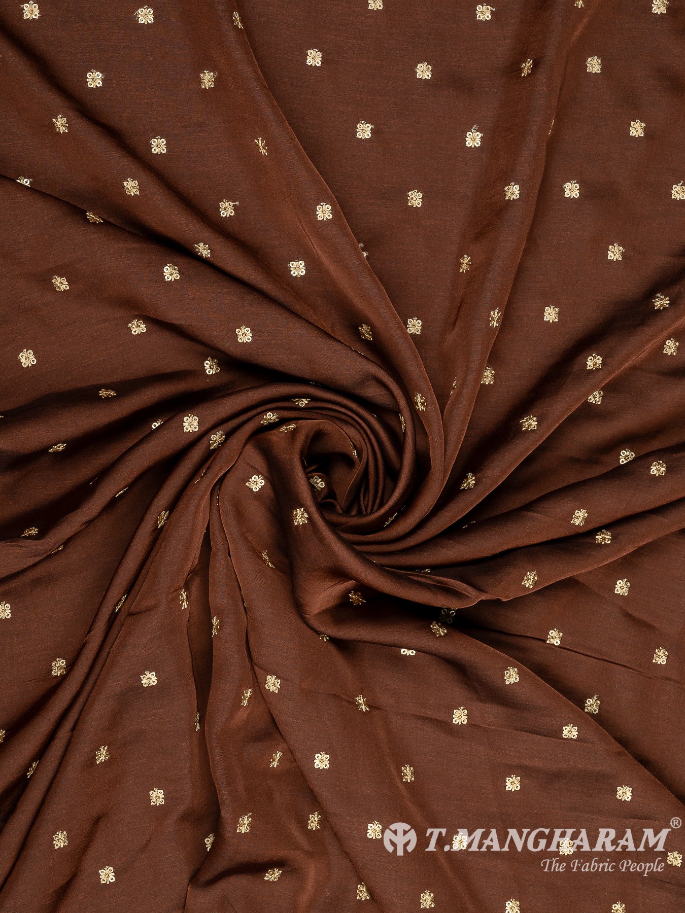 Brown Chinnon Silk Fabric - EC10702 view-1