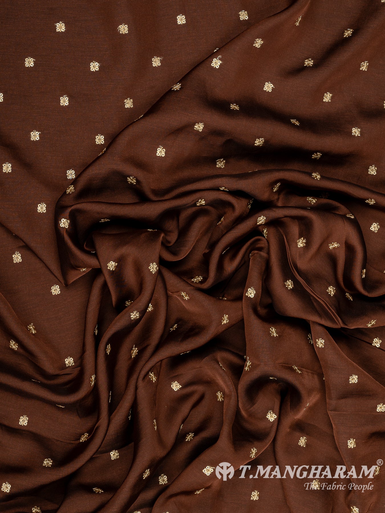 Brown Chinnon Silk Fabric - EC10702 view-4