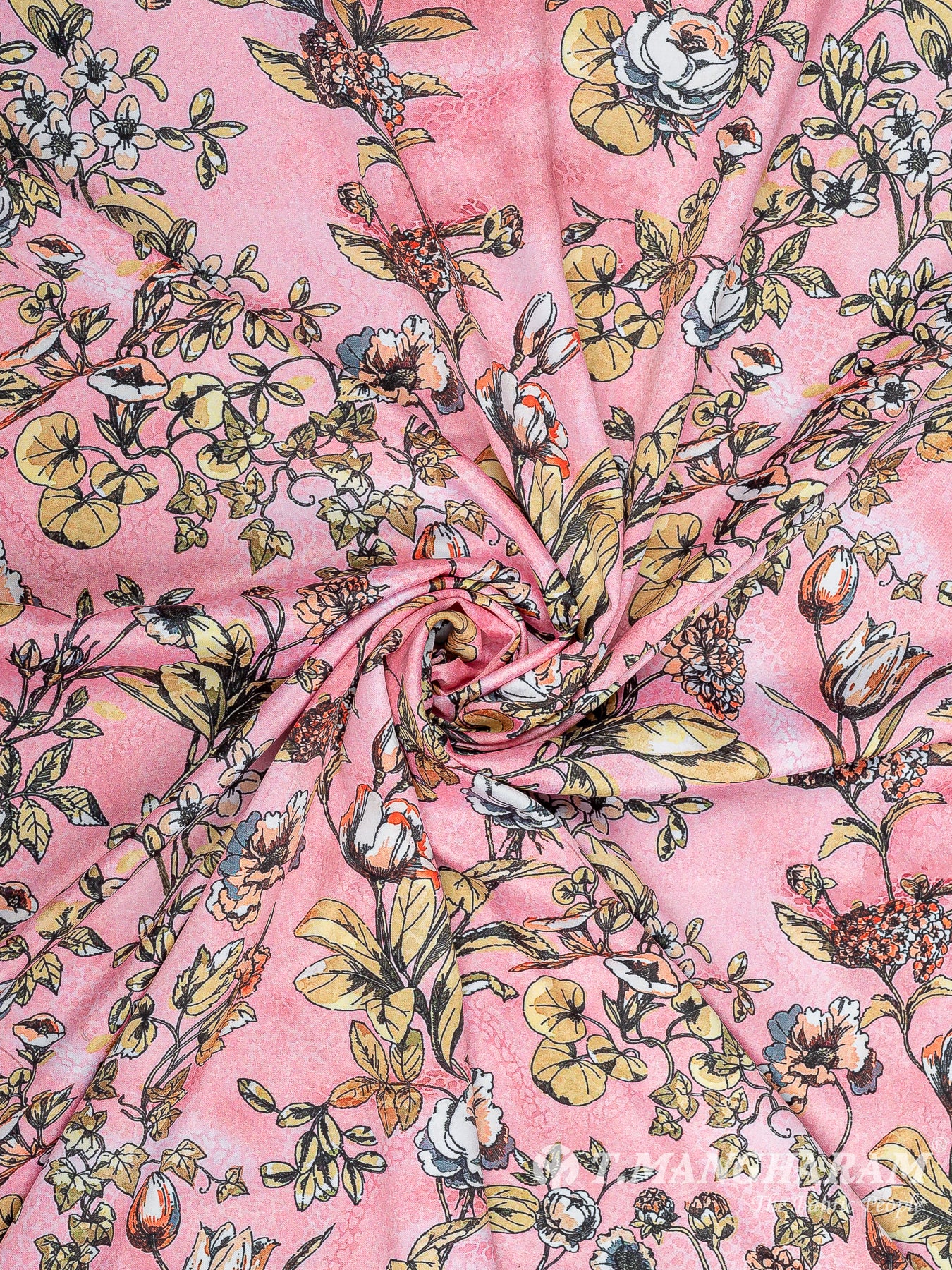 Pink Satin Cotton Fabric - EC0484 view-1