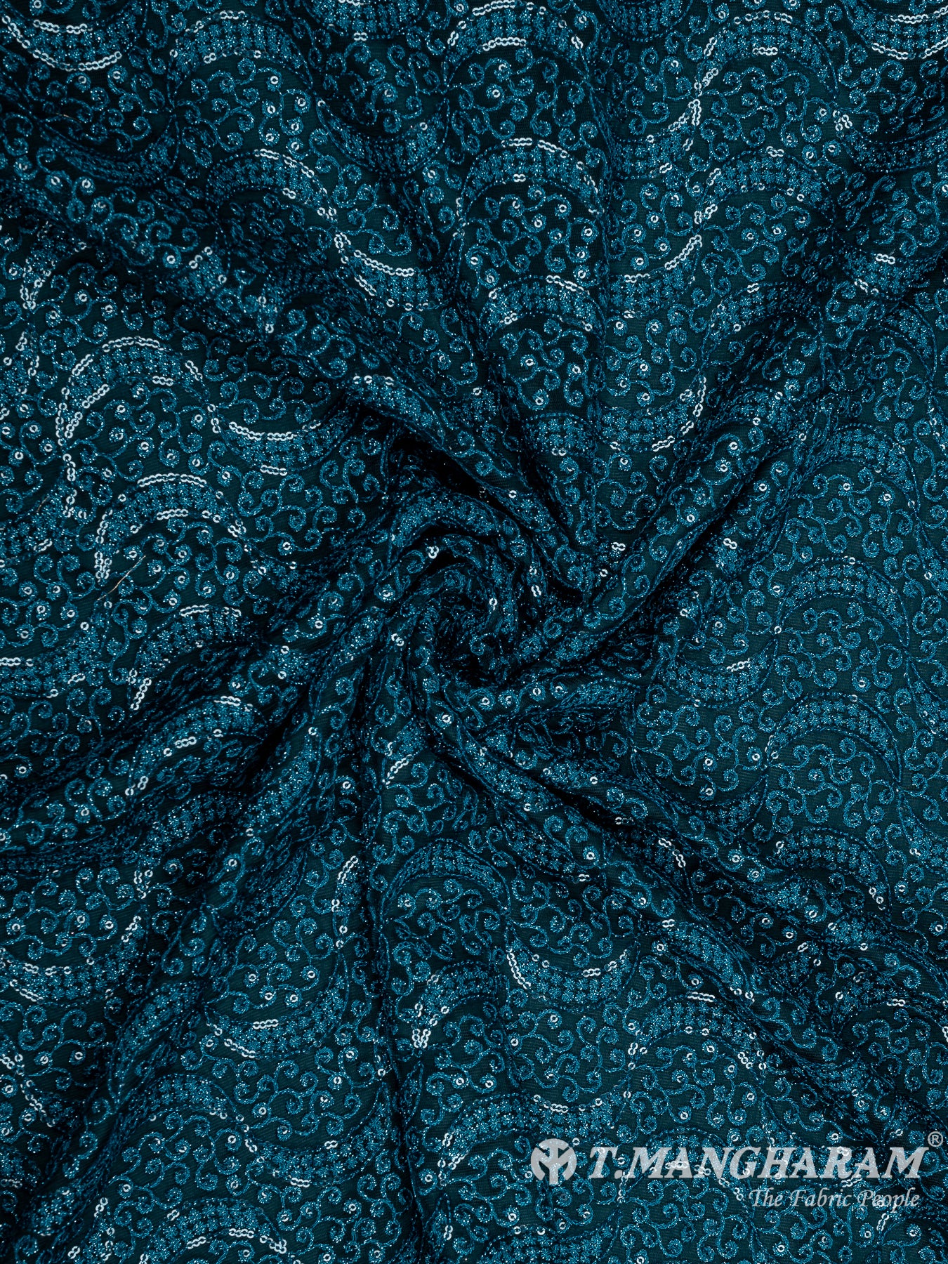 Blue Fancy Net Fabric - EA2652 view-1