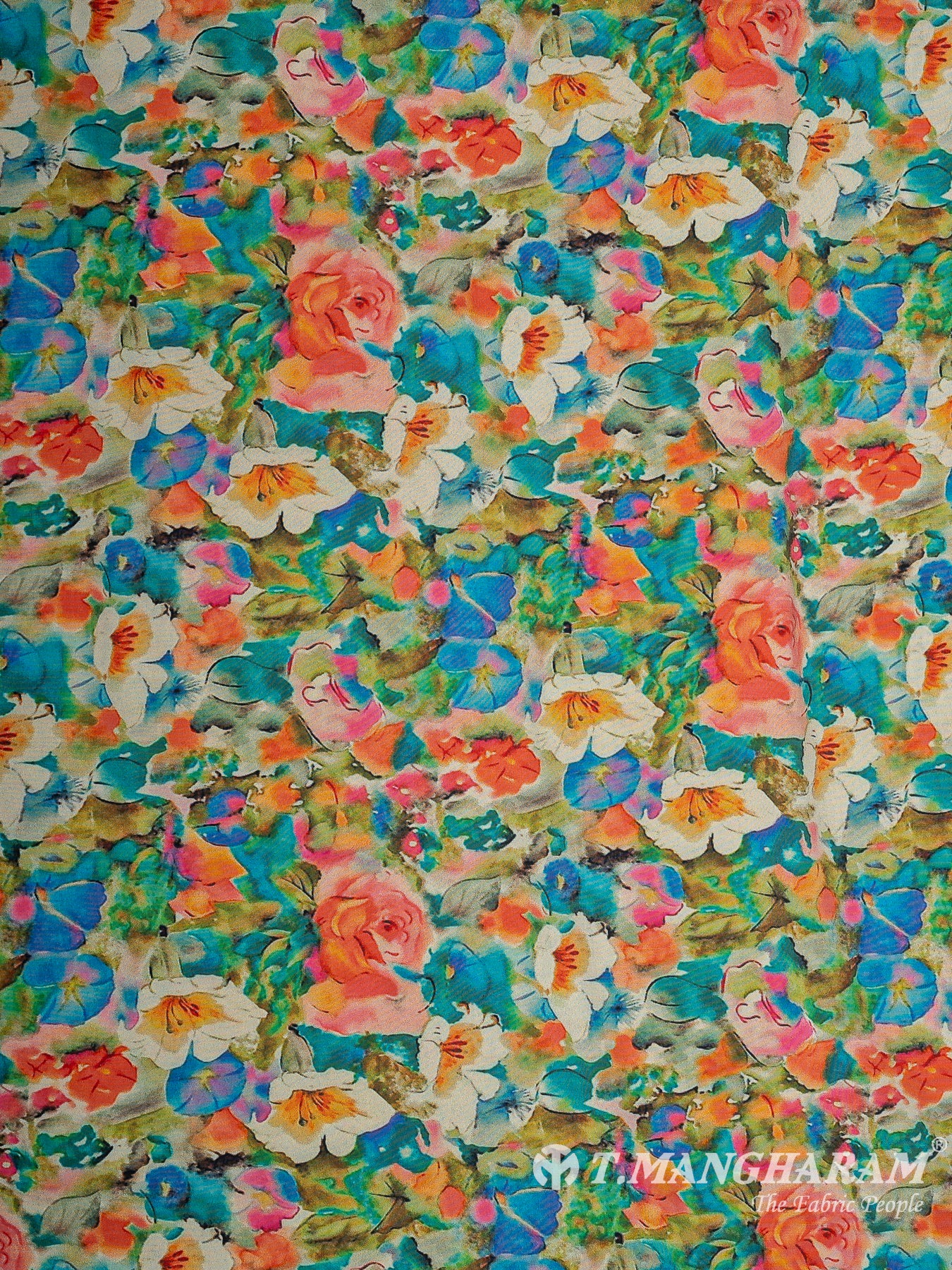 Multicolor Crepe Fabric - EB8138