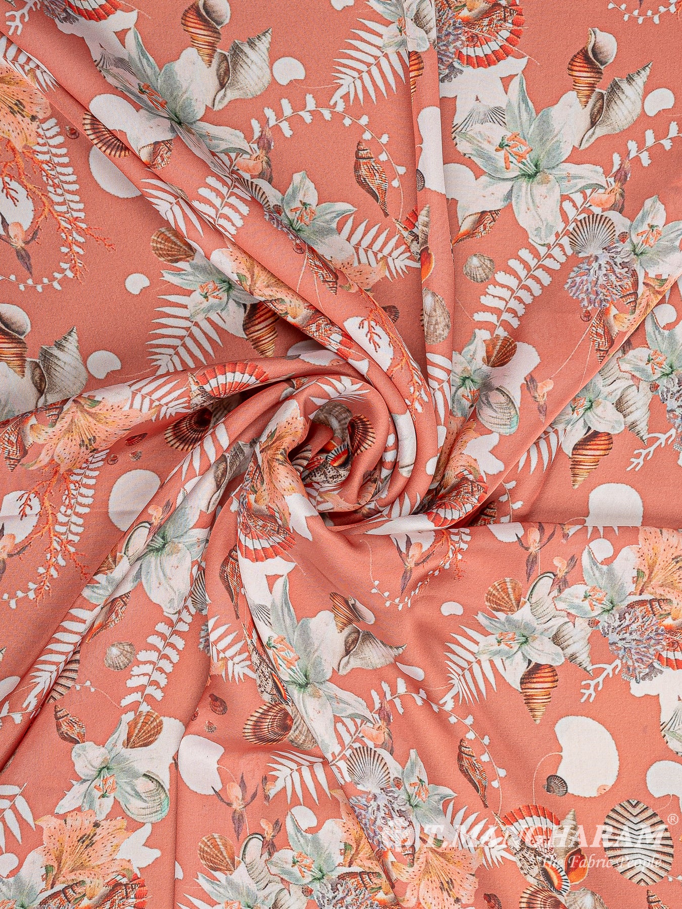 Peach Satin Fabric - EA3253 view-1