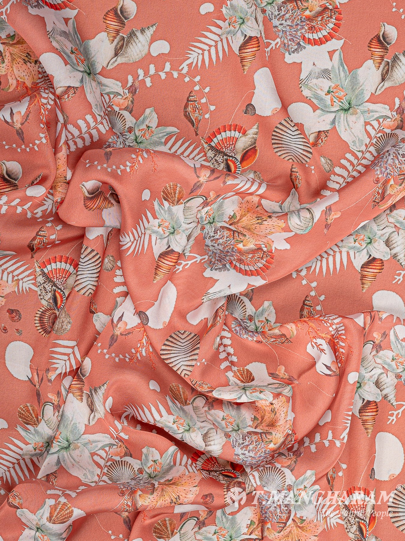 Peach Satin Fabric - EA3253 view-4