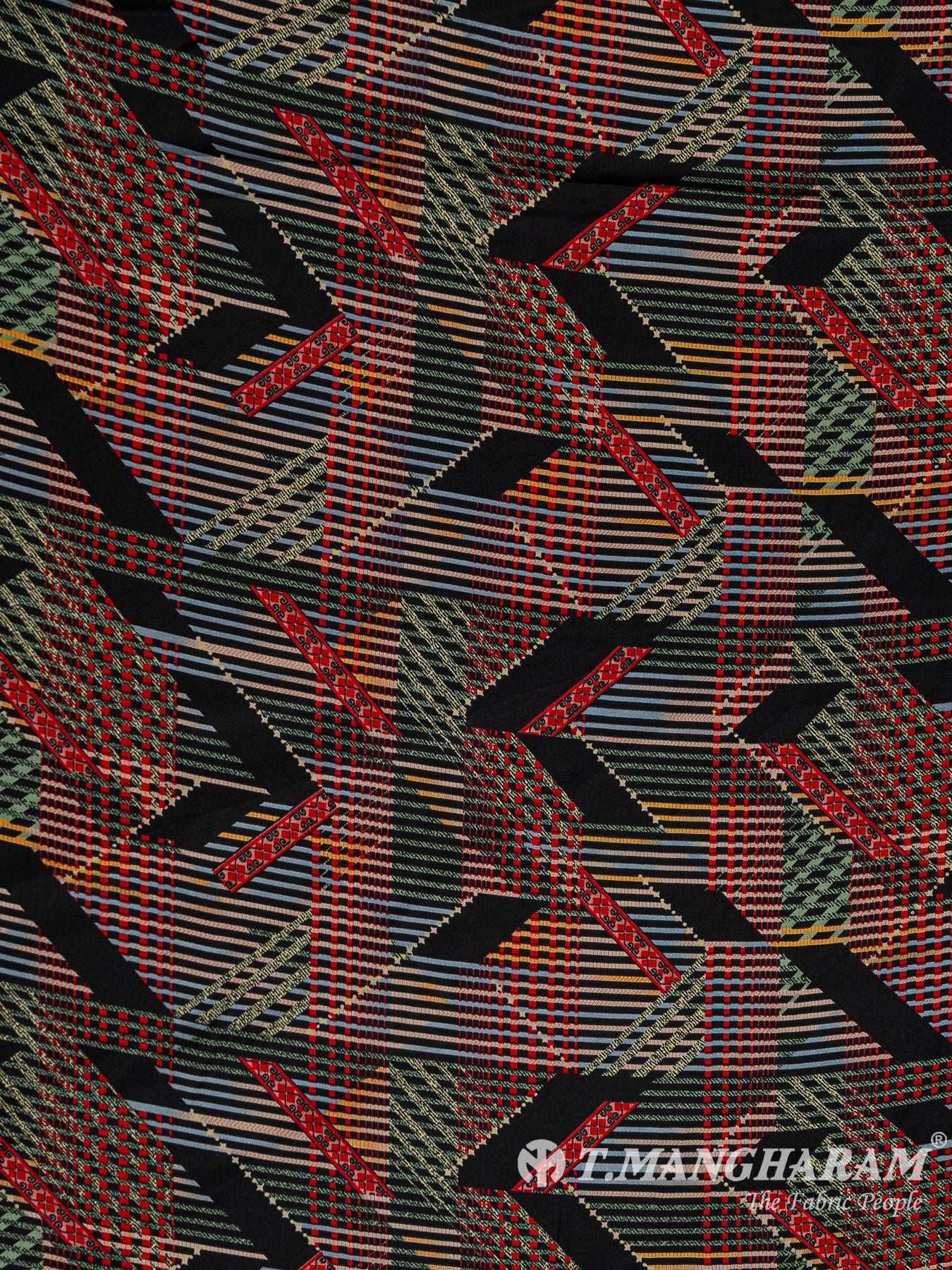Multicolor Satin Fabric - EB5848 view-3