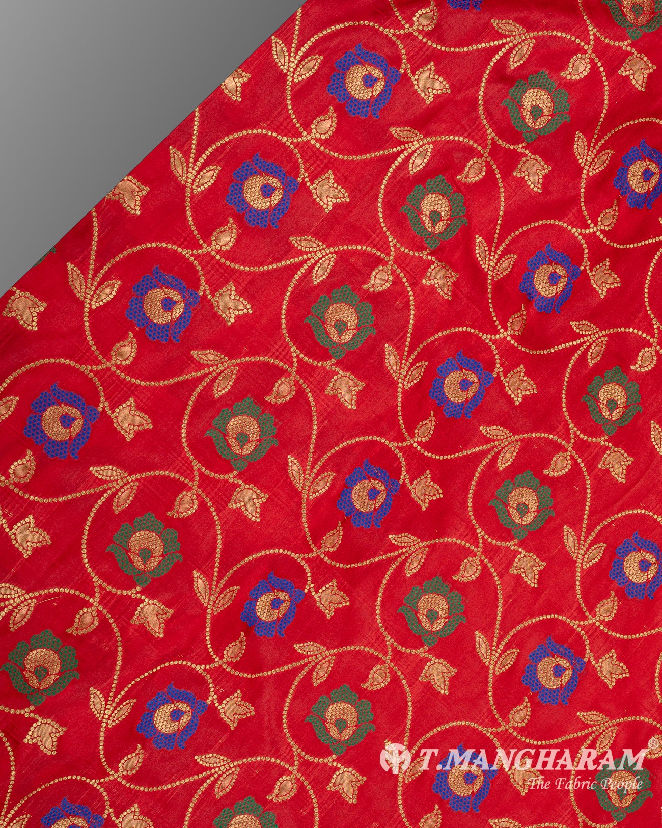 Red Banaras Fabric - EC9474 view-2