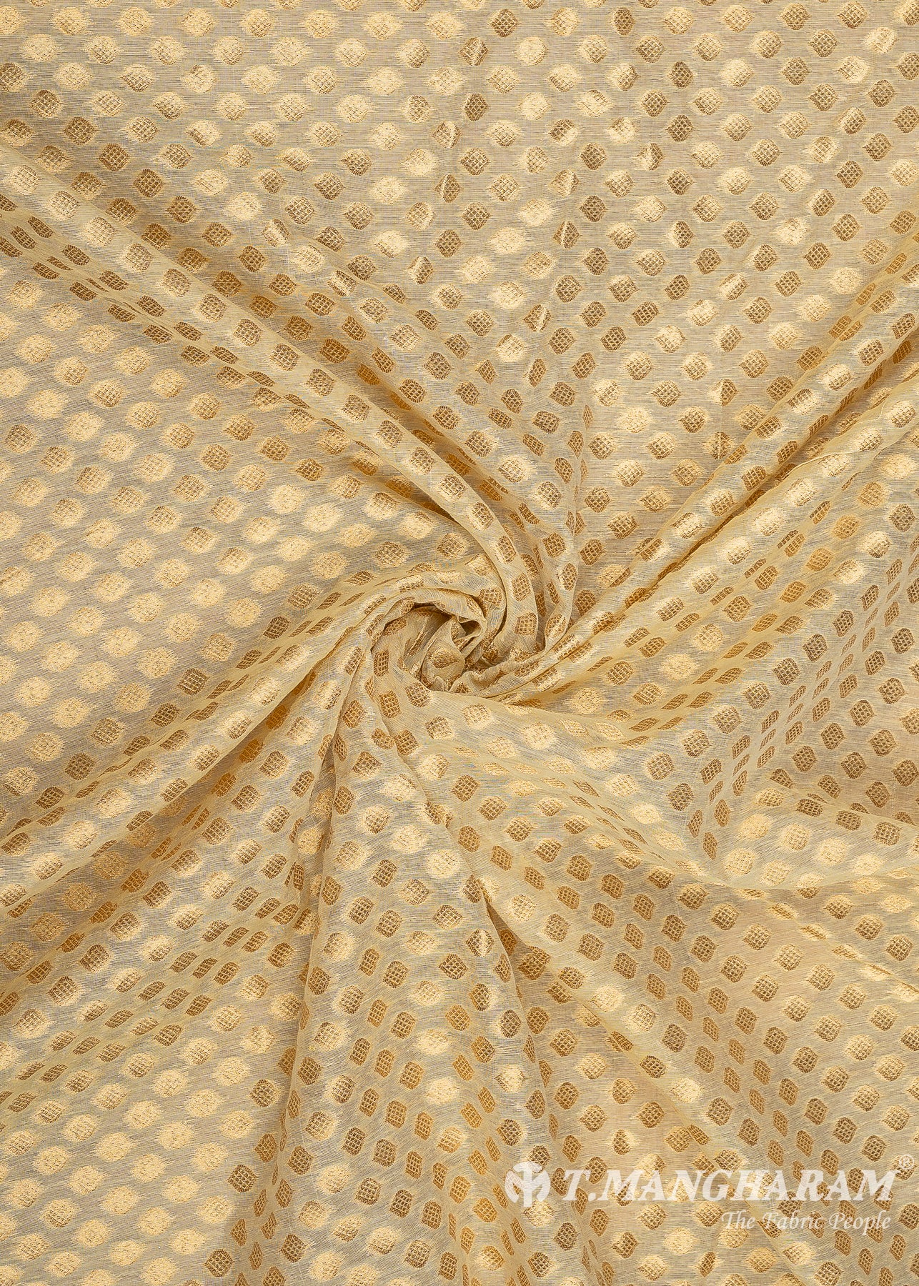 Cream Banaras Fabric - EC8750 view-1