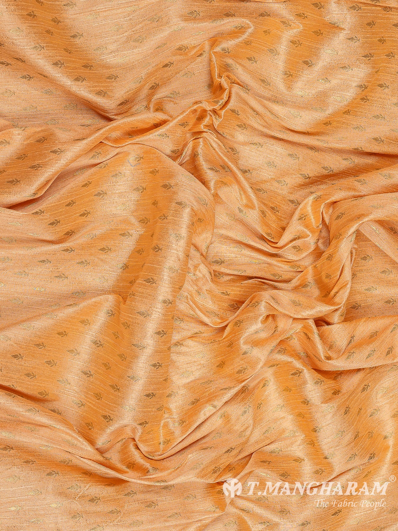 Peach Semi Banaras Fabric - EC8863 view-4