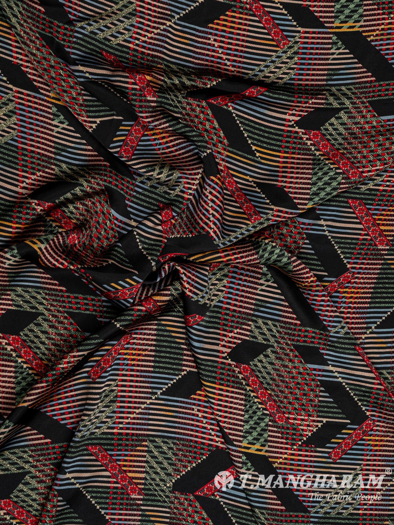 Multicolor Satin Fabric - EB5848 view-4