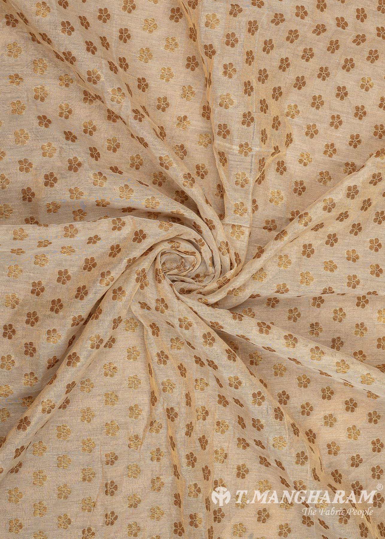 Cream Banaras Fabric - EC8748 view-1