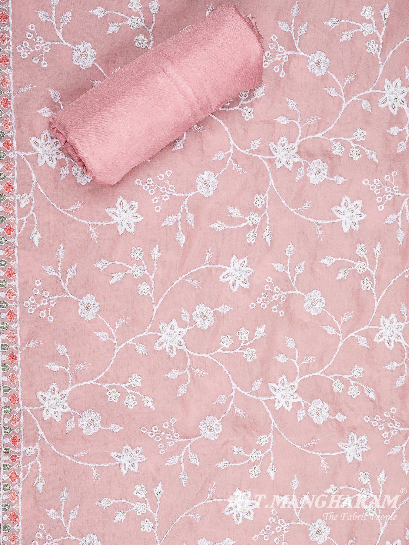 Pink Silk Cotton Chudidhar Fabric Set - EG1846 view-2