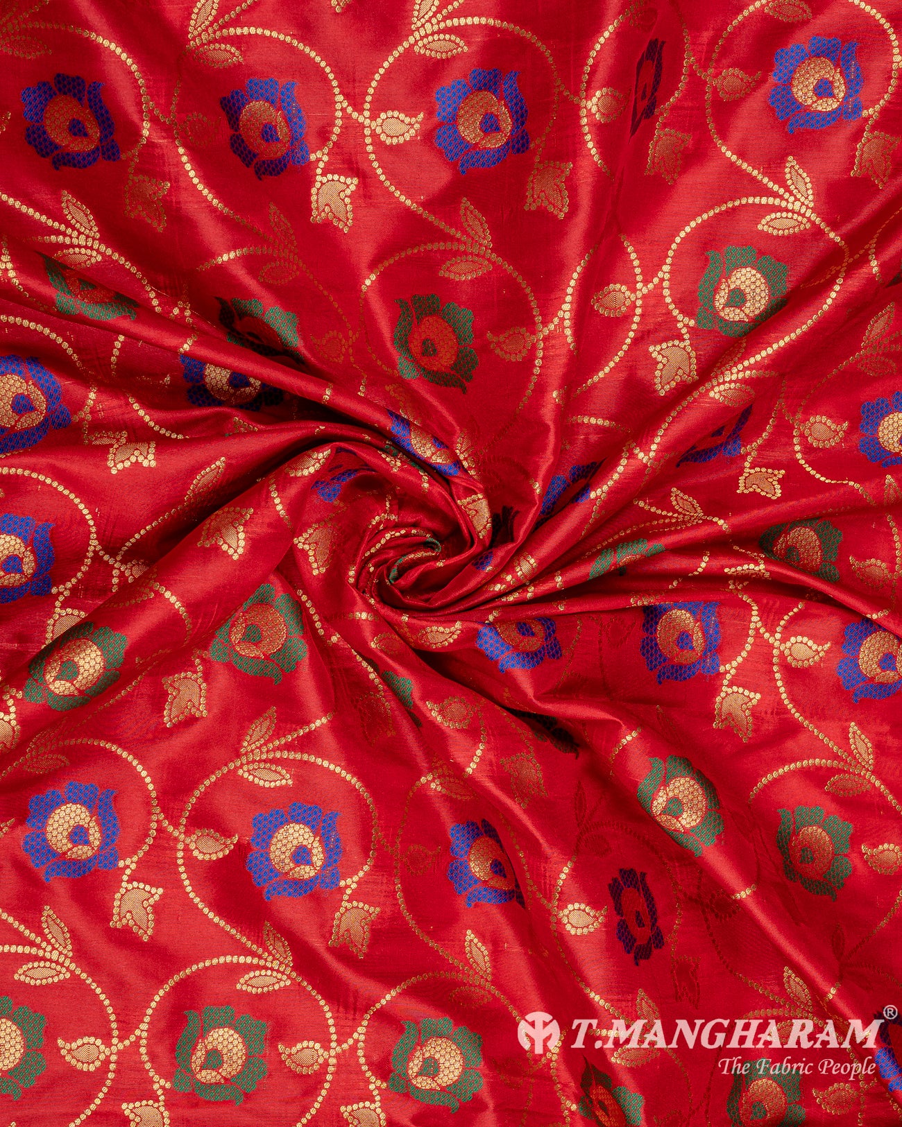 Red Banaras Fabric - EC9474 view-1